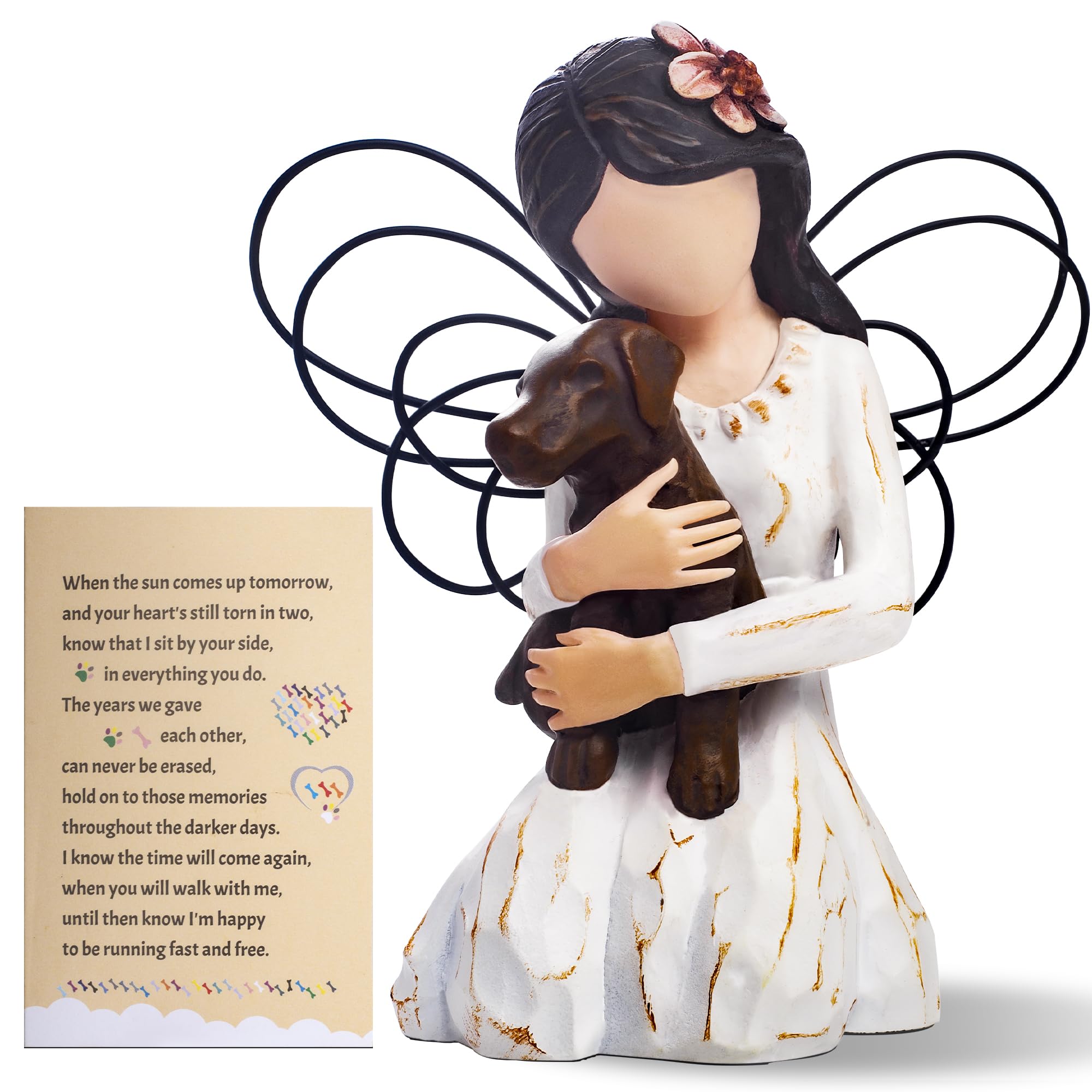 Siguejor Dog Memorial Gifts For Loss Of Dog Sympathy Gift, Dog Memorial Gifts For Loss Of Dog, Memorial Angel Figurine, Dog Reme