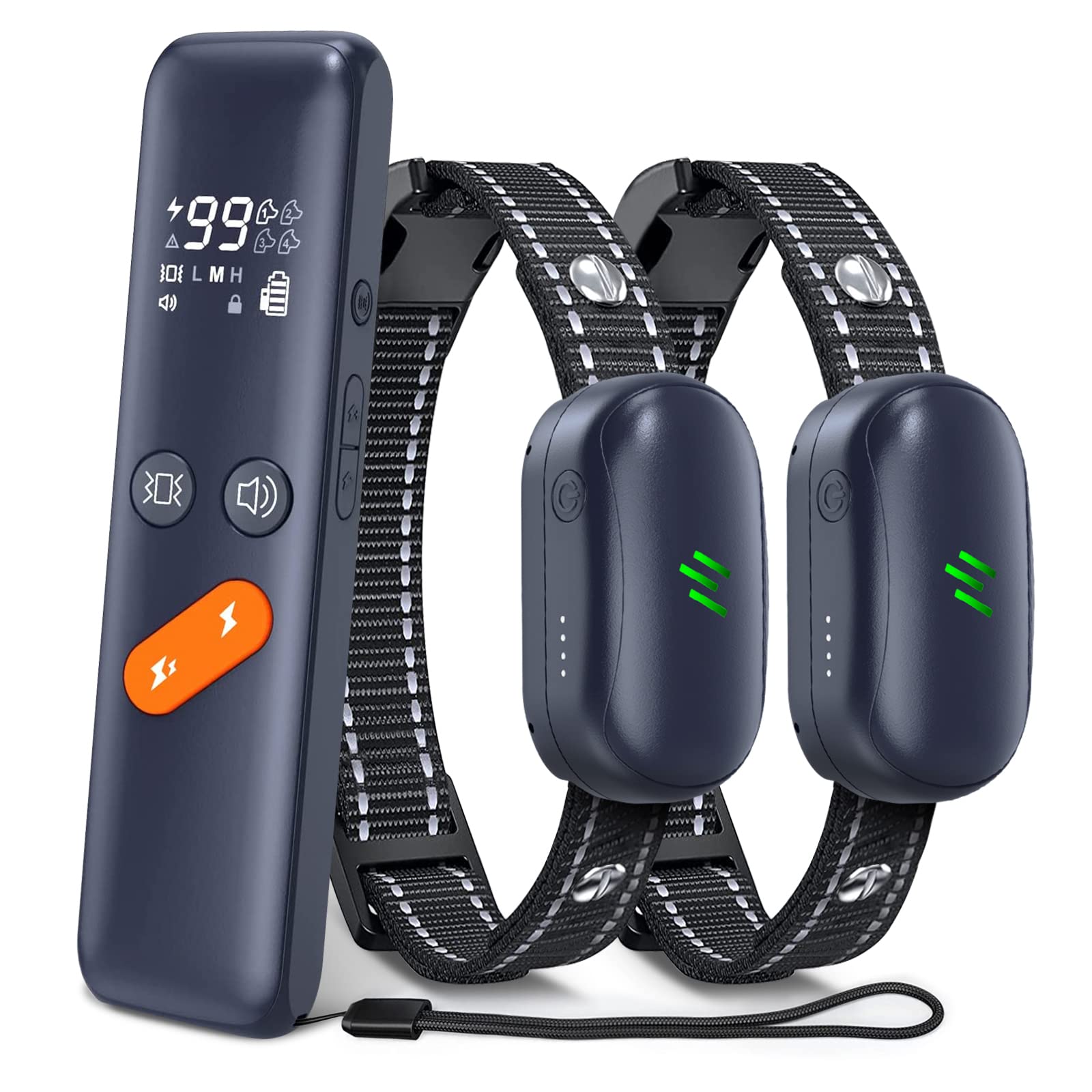 Dog Shock Collar, Electric Dog Training Collar With Remote 2680Ft For 2 Dogs, Ipx7 Waterproof Vibrating Dog Collar With 4 Traini