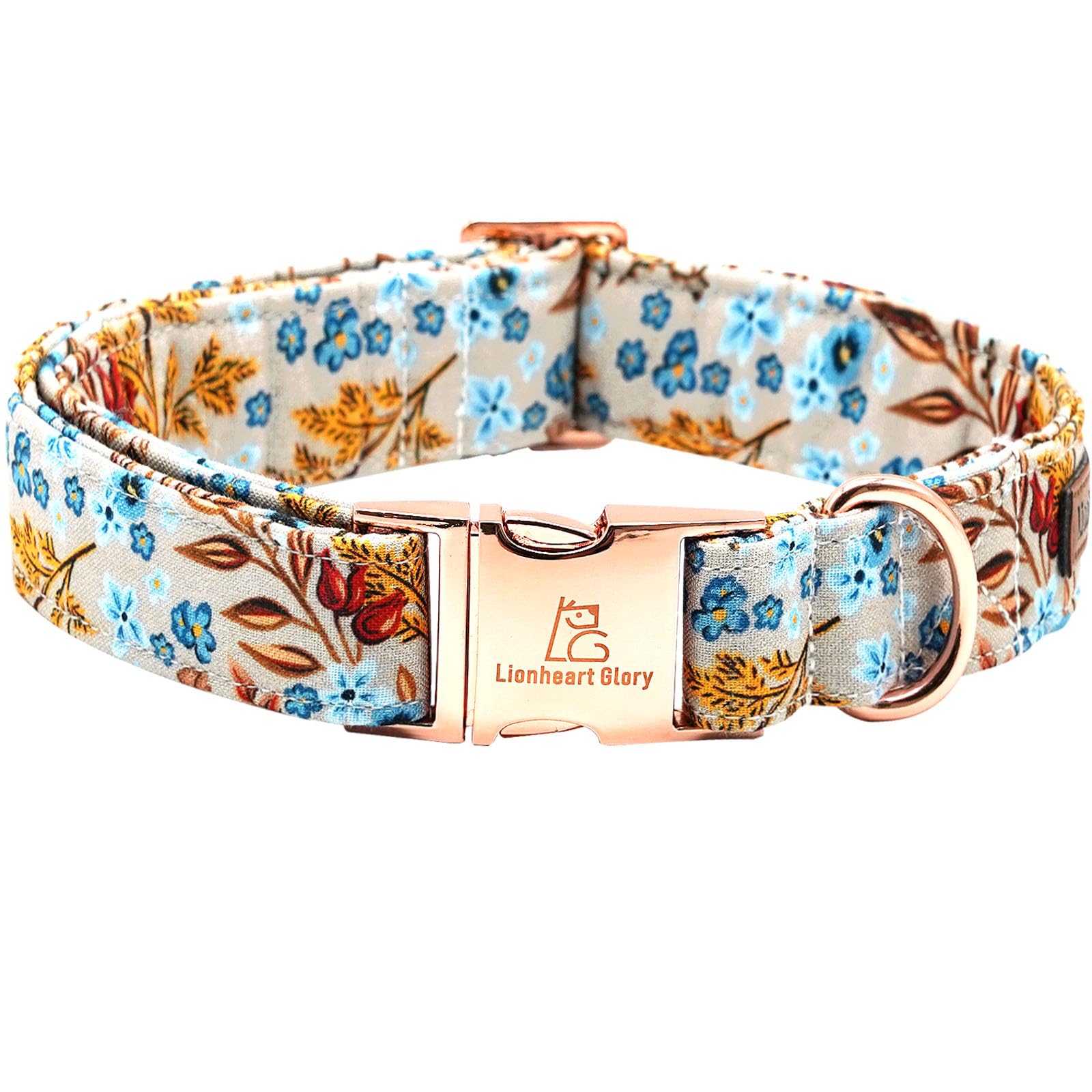 Lionheart Premium Dog Collar - Heavy Duty Adjustable Maple Leaf Collar For Medium Dogs