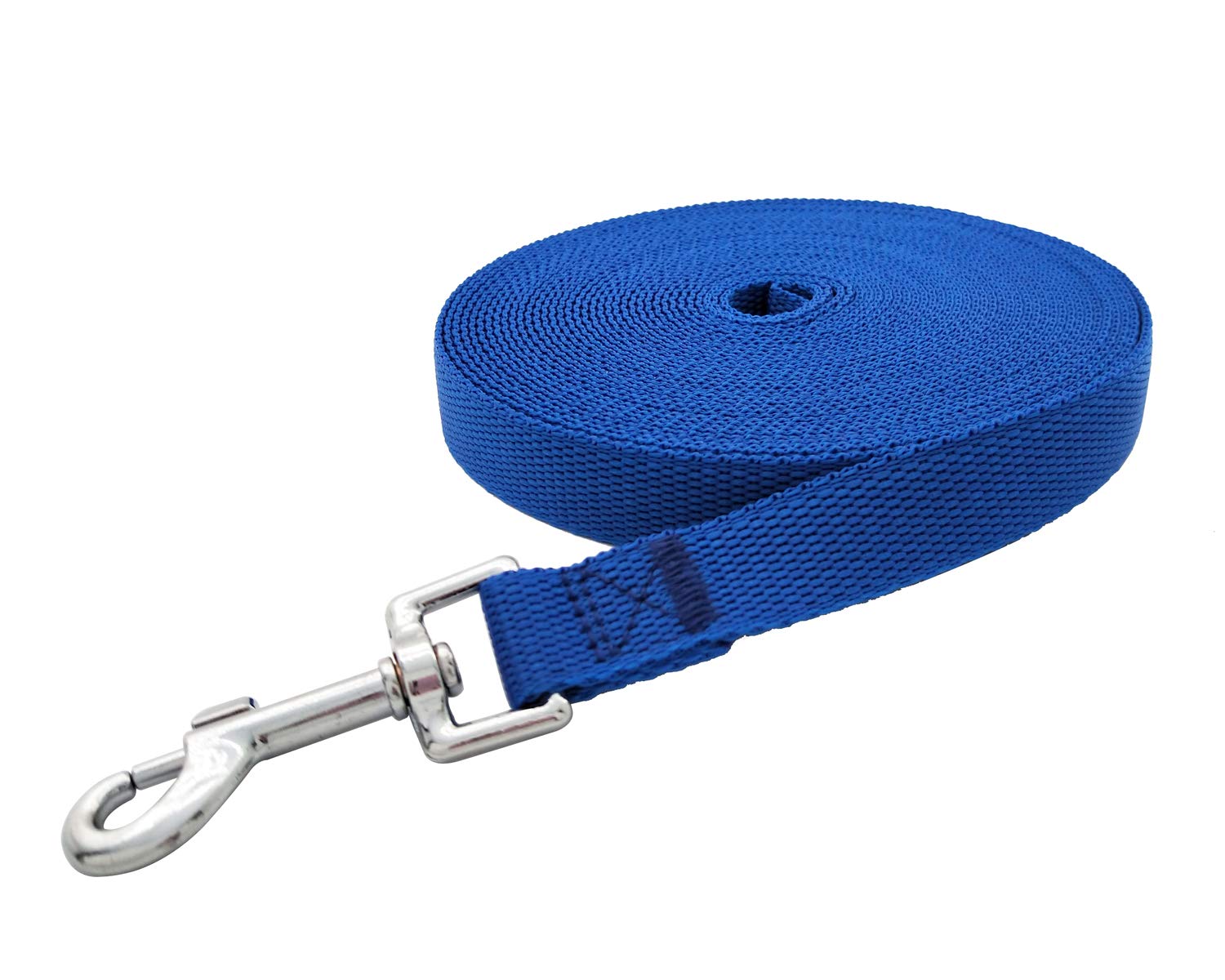 Nylon Training Dog Leash For Small Medium Large Dogs, 15Ft 20Ft 30Ft 50Ft Long Leash Dog/Puppy Lead For Obedience Recall Training, Camping (20Ft, Blue)