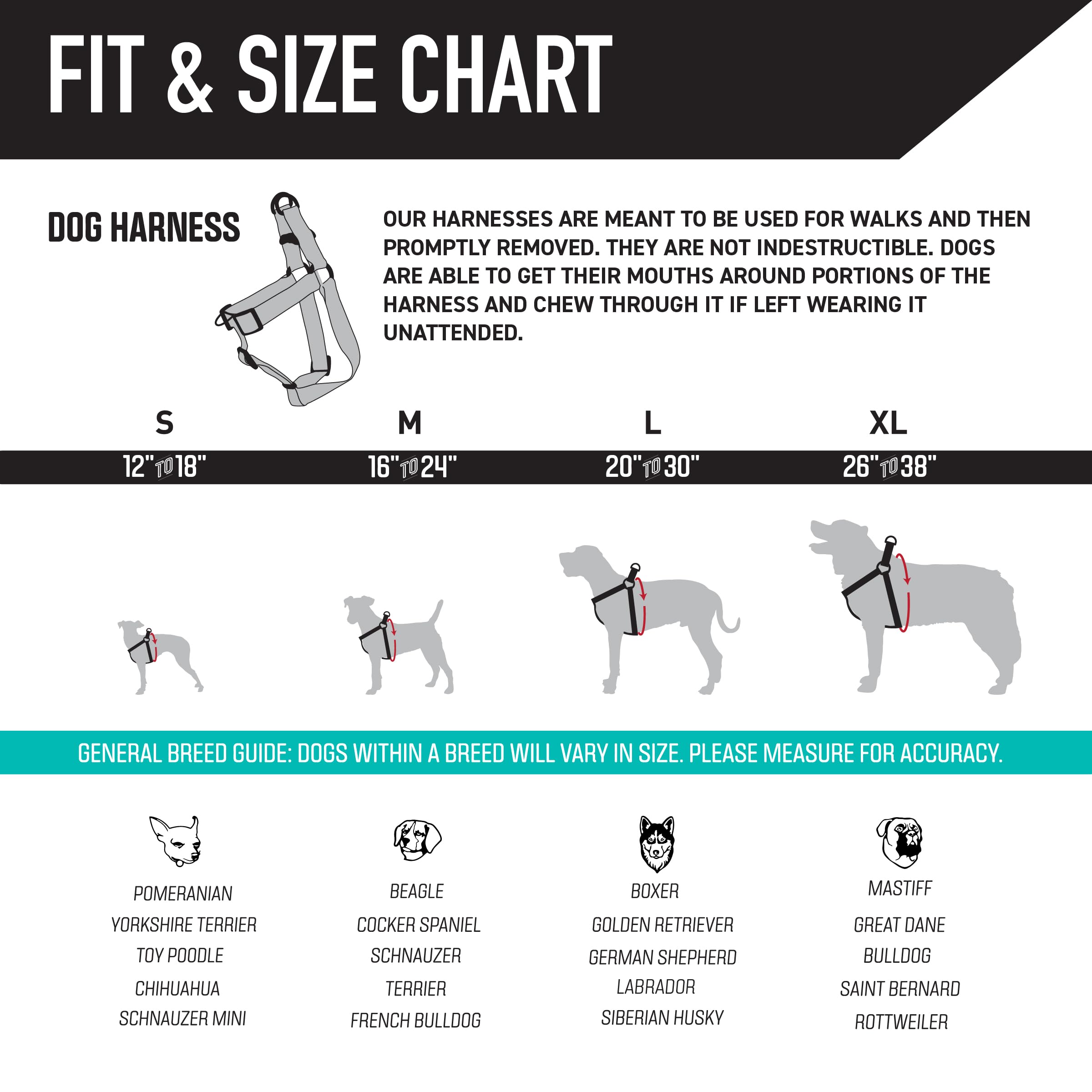 Wolfgang Heavy Duty Adjustable Dog Harness, Pull-Tested to Over 800 lbs for Walking & Training, HoundsPink Print, Large