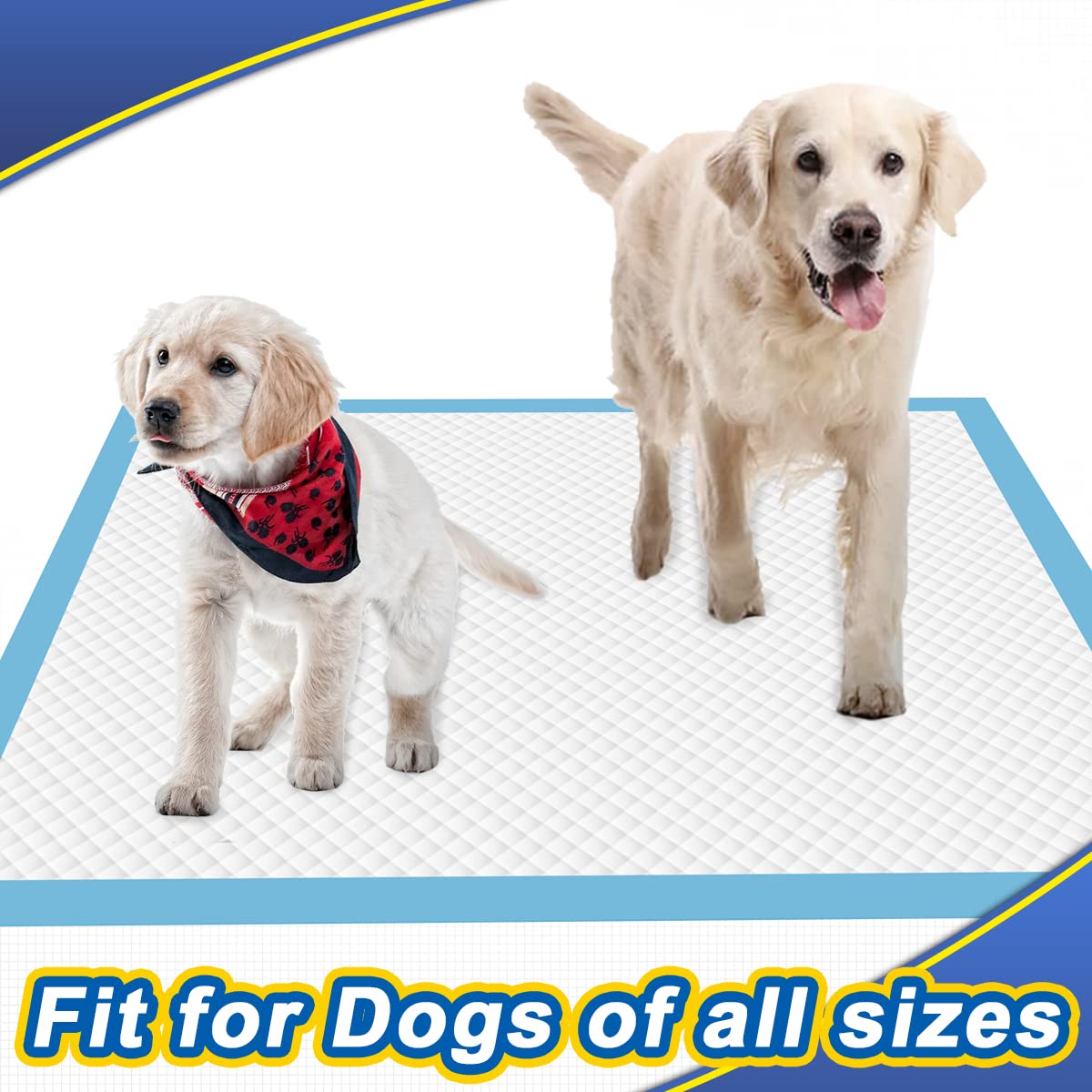 Dogcator Extra Large Dog Pads, 30 Count, Heavy-Duty, Super Absorbent, 28"x34", Blue, Model DC2834