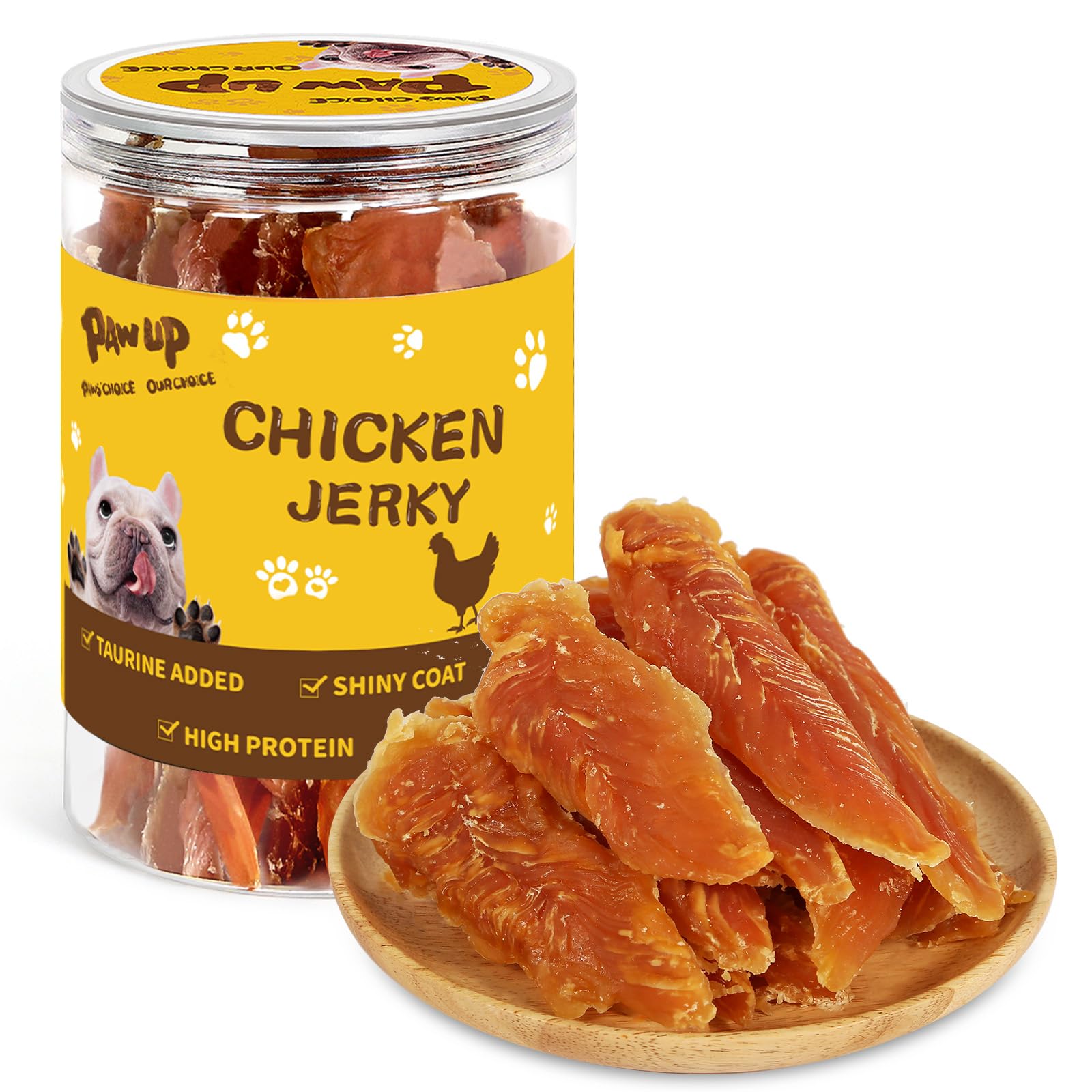 PAWUP Chicken Jerky Dog Treats, Human Grade Chicken Tender, All Natural High Protein Jerky for Dog, Rawhide-Free, No Artificial 
