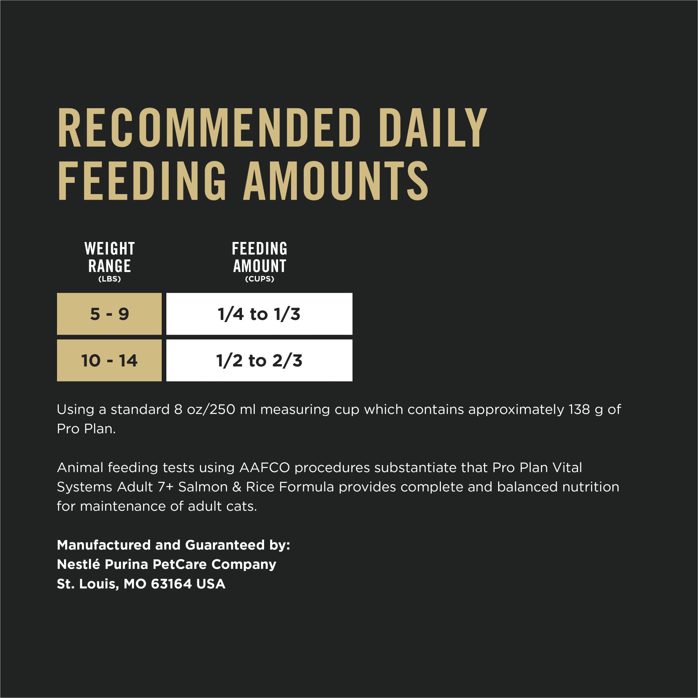 Purina Pro Plan Vital Systems Salmon and Rice Formula Senior Cat Food Dry 4-in-1 Formula - 3 lb. Bag