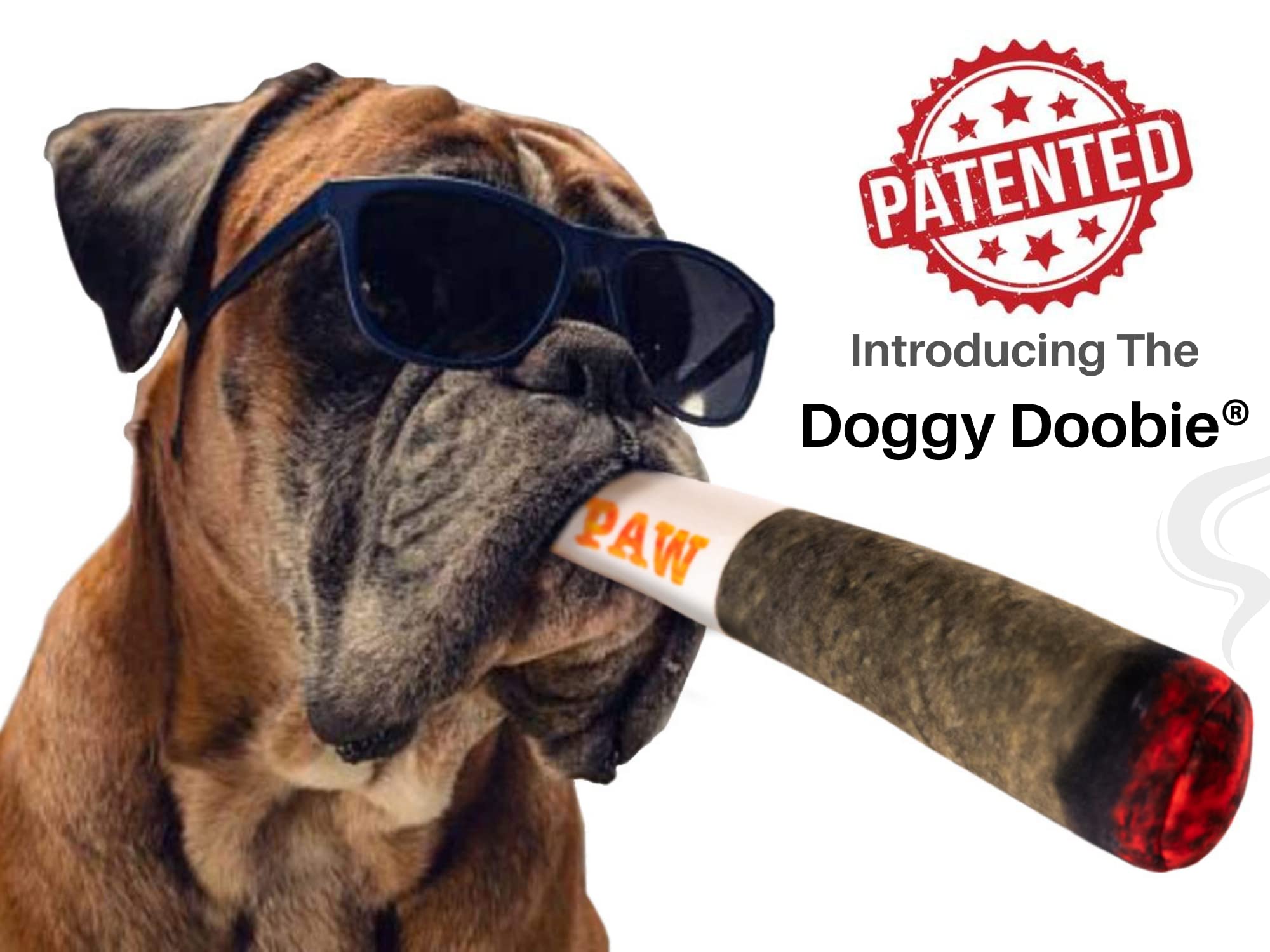 Nestpark Doggy Doobie - Funny Dog Toys - Plush Squeaky Toys For Medium, Small And Large - Cool Stuffed Cute Gifts For Dog Birthday