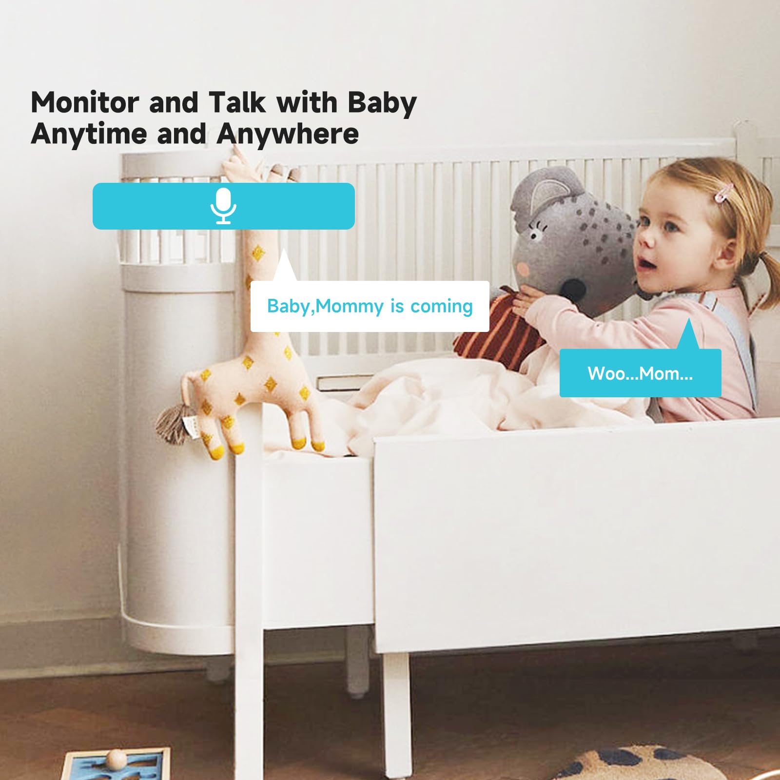 JAIOTlink 1080P Indoor Camera Wireless for Home Security, 5G&2.4G WiFi Baby/Dog/Pet Camera with Phone APP, Color Night Vision, M