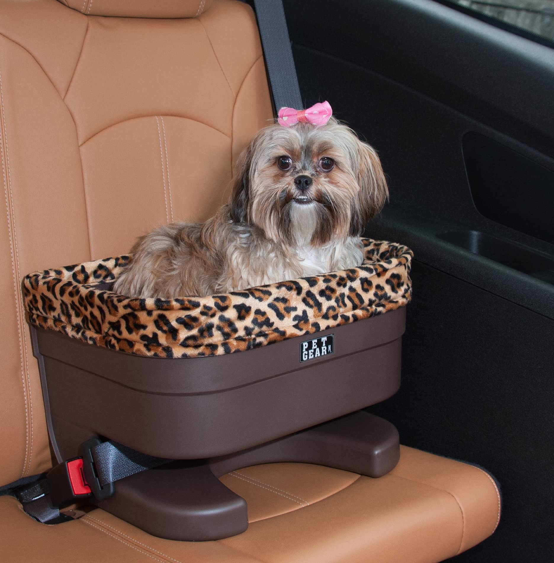 Pet Gear Booster Seat for Dogs/Cats, 16 Inch, Removable Pillow, Safety Tethers, NEW Jaguar Color, Model PG1117JGU
