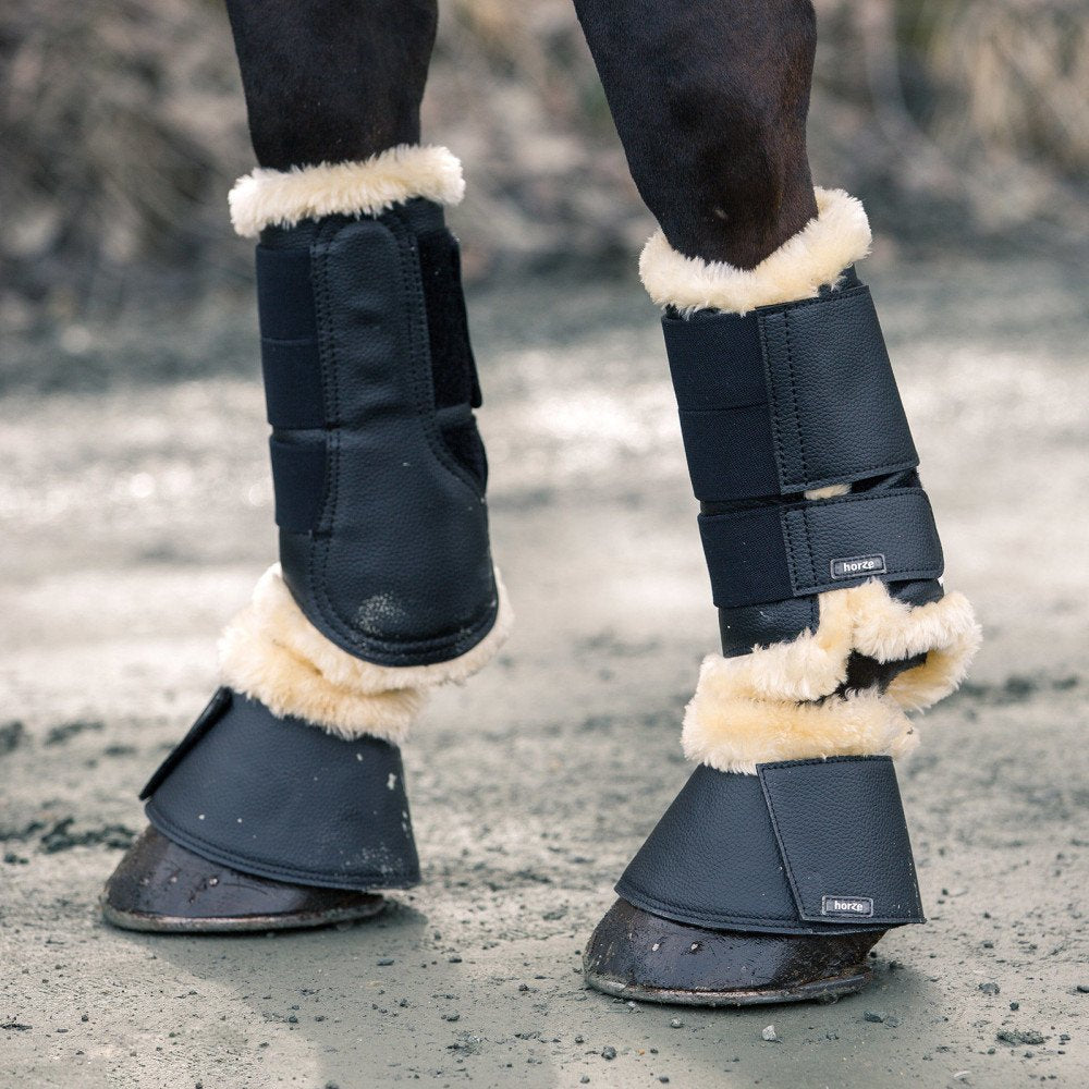 Horze Signature Bell Boots - Black - Xl