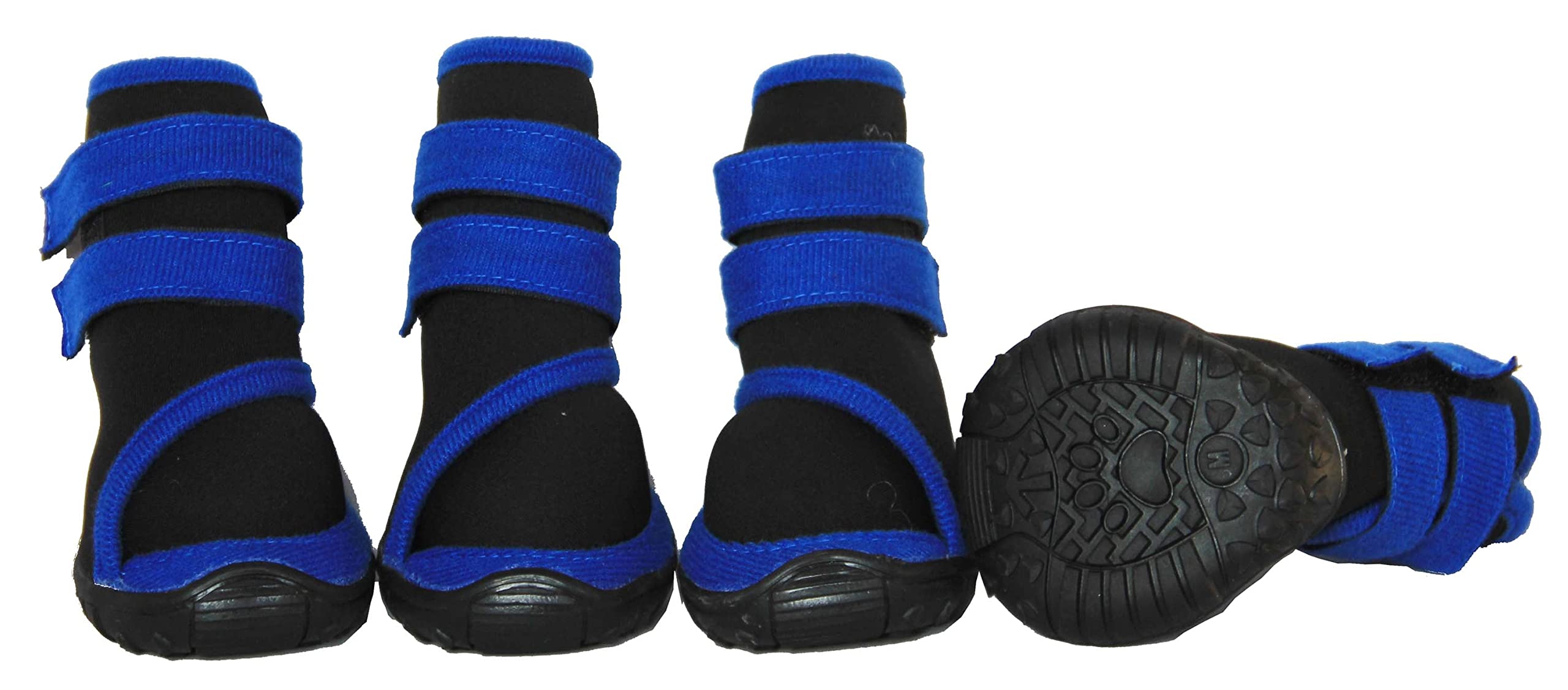 Pet Life Performance-Coned Neoprene Dog Shoes With High-Ankle Support And Premium Rubberized Grip Dog Booties - Set Of 4 Dog Boots