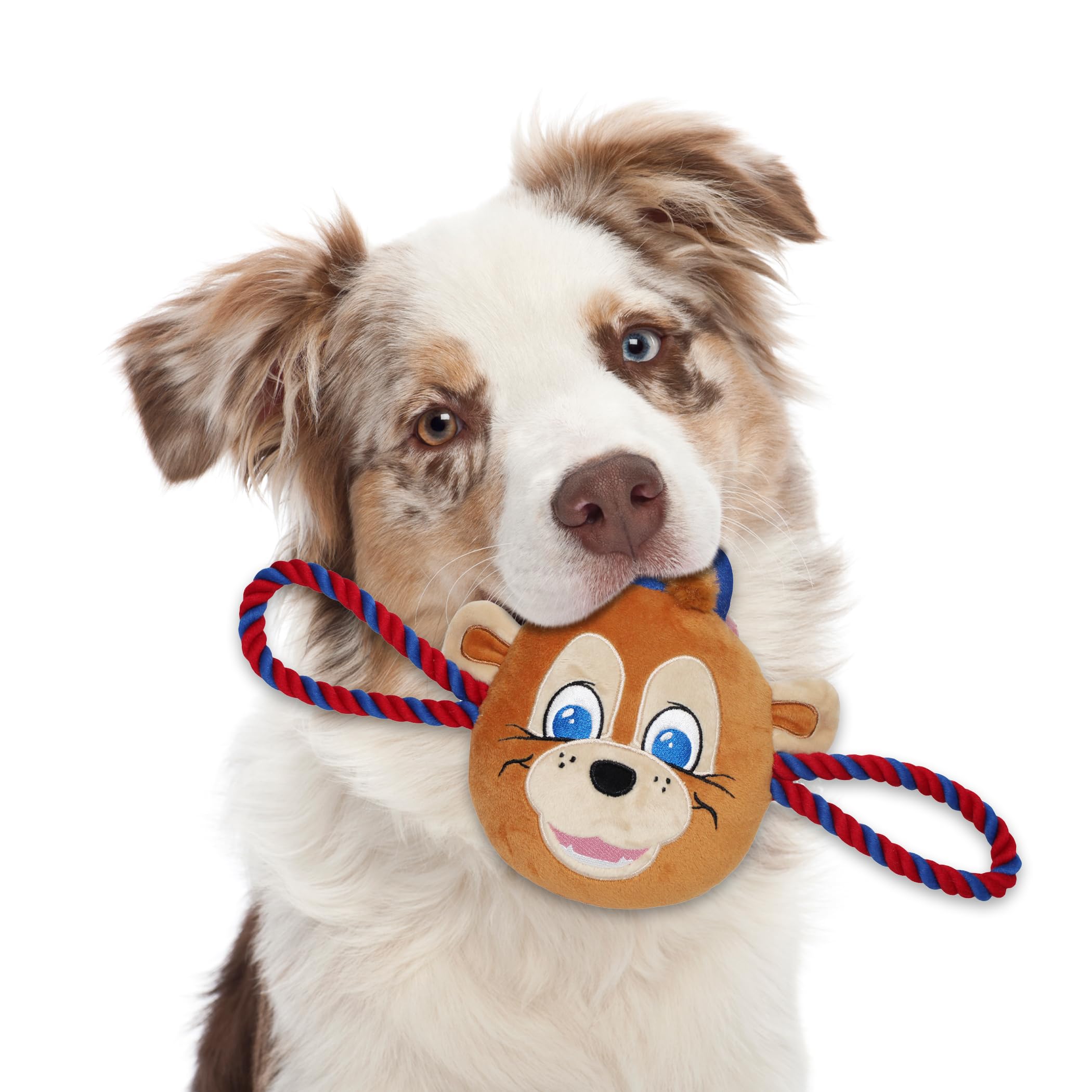 Mlb Chicago Cubs Nylon Mascot Dog Toy With Tough Dog Ropes & Inner Squeaker In Bright Team Colors