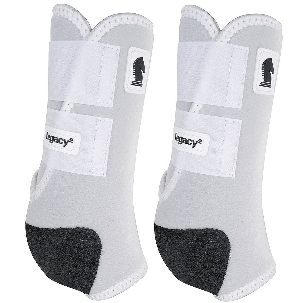 Classic Equine Legacy2 Support Boots, Hind (White, Large)