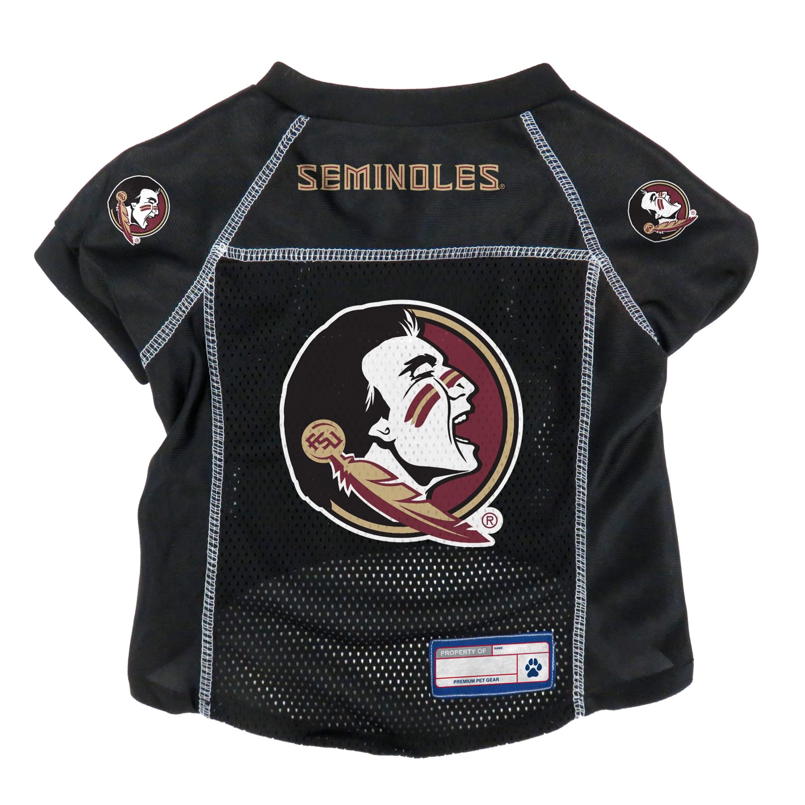 Littlearth Unisex-Adult Ncaa Florida State Seminoles Basic Pet Jersey, Team Color, X-Small