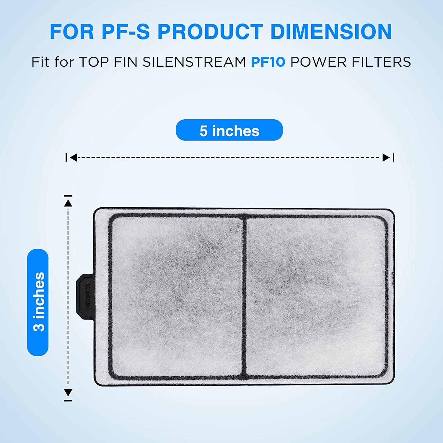 Hitauing 12 Packs Pf-S Filter Cartridge For Top Fin Silenstream Pf10 Power Filters