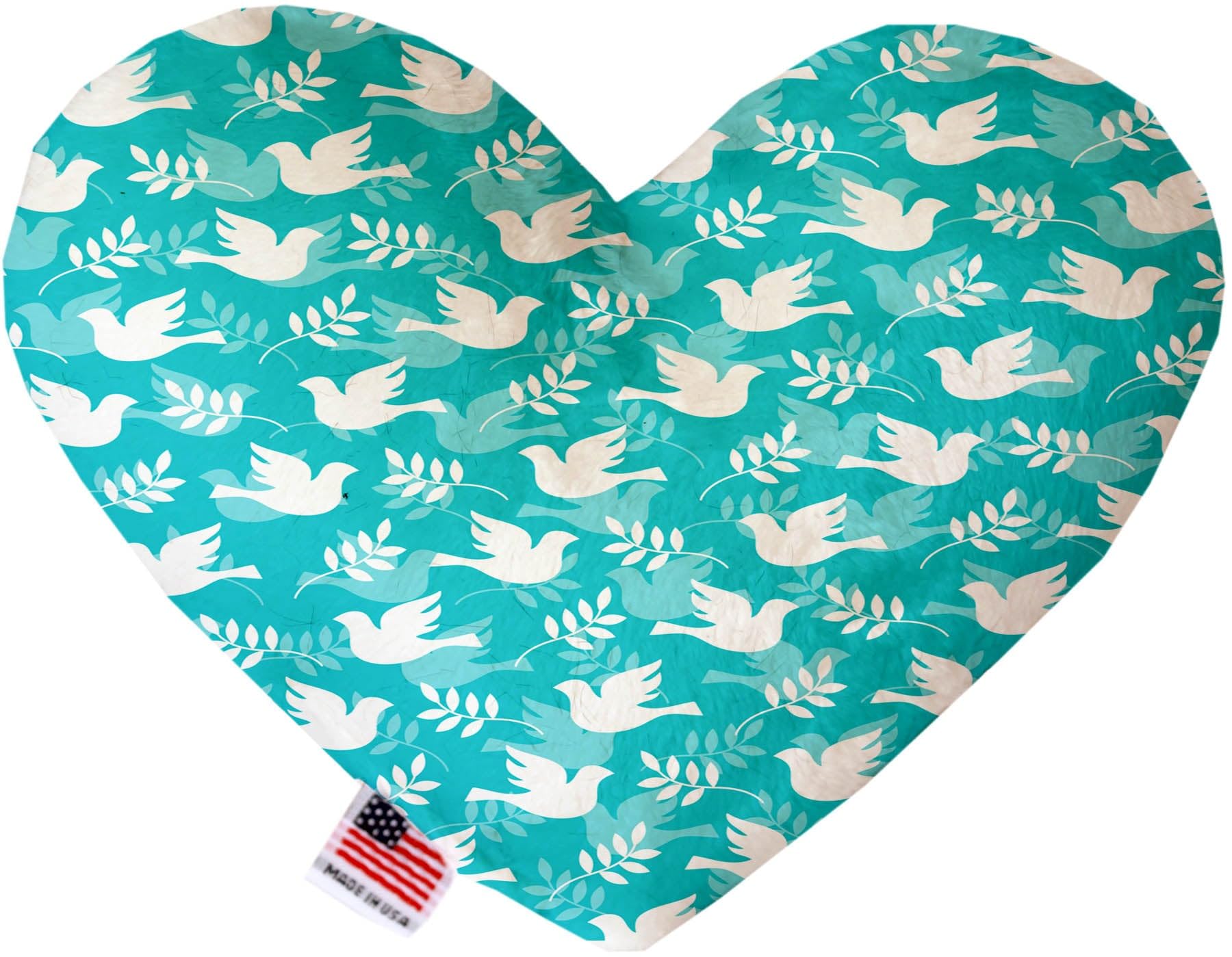 Pet and Dog Plush Heart or Bone Toy, "Winter Wonderland Group" (Available in different sizes, and 10 different patterns!) Hope & Peace 6" Plush Heart