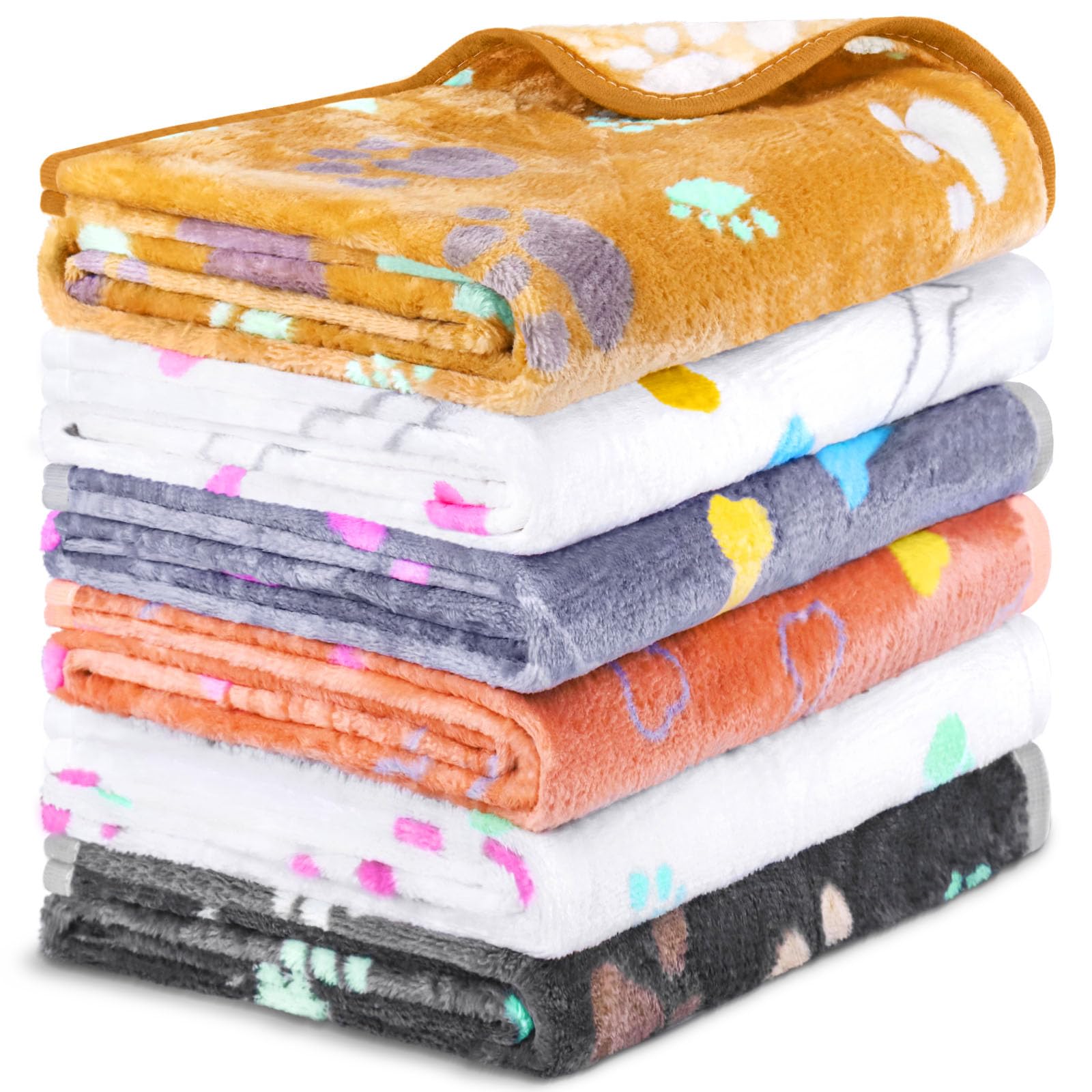 YedsIntu 6 Pcs Washable Guinea Pig Blankets Absorbent Small Animal Fleece Bedding Cage Liners Reusable Pet Pee Pad Sleep Mat Pad