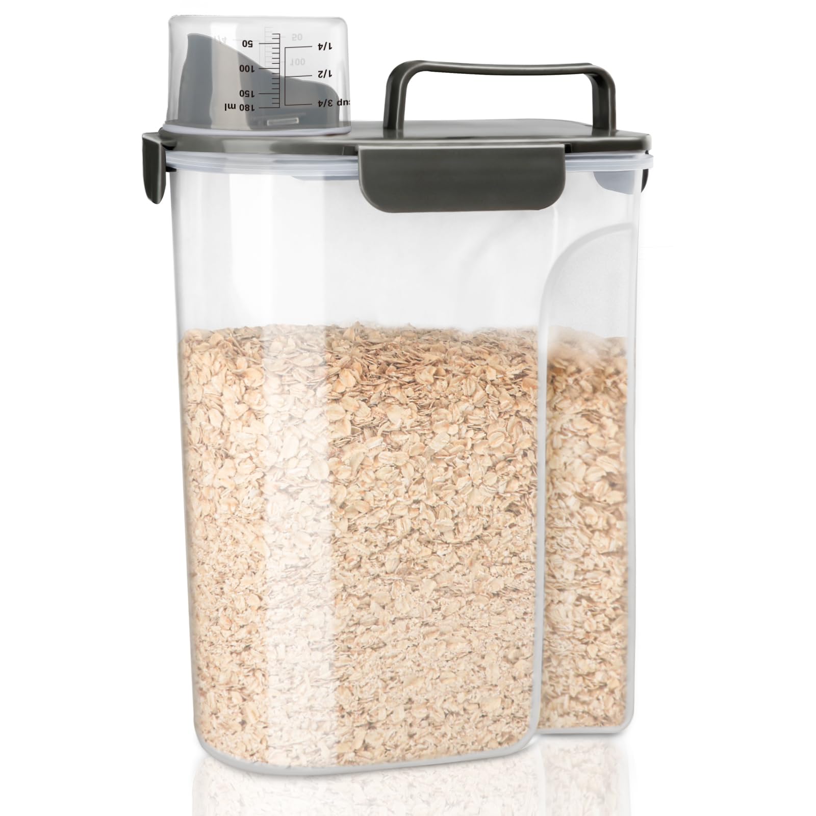 Komzon Rice Storage Containers, Airtight Cereal Containers Storage, Bpa Free Rice Dispenser With Pouring Spout Portable Handle F