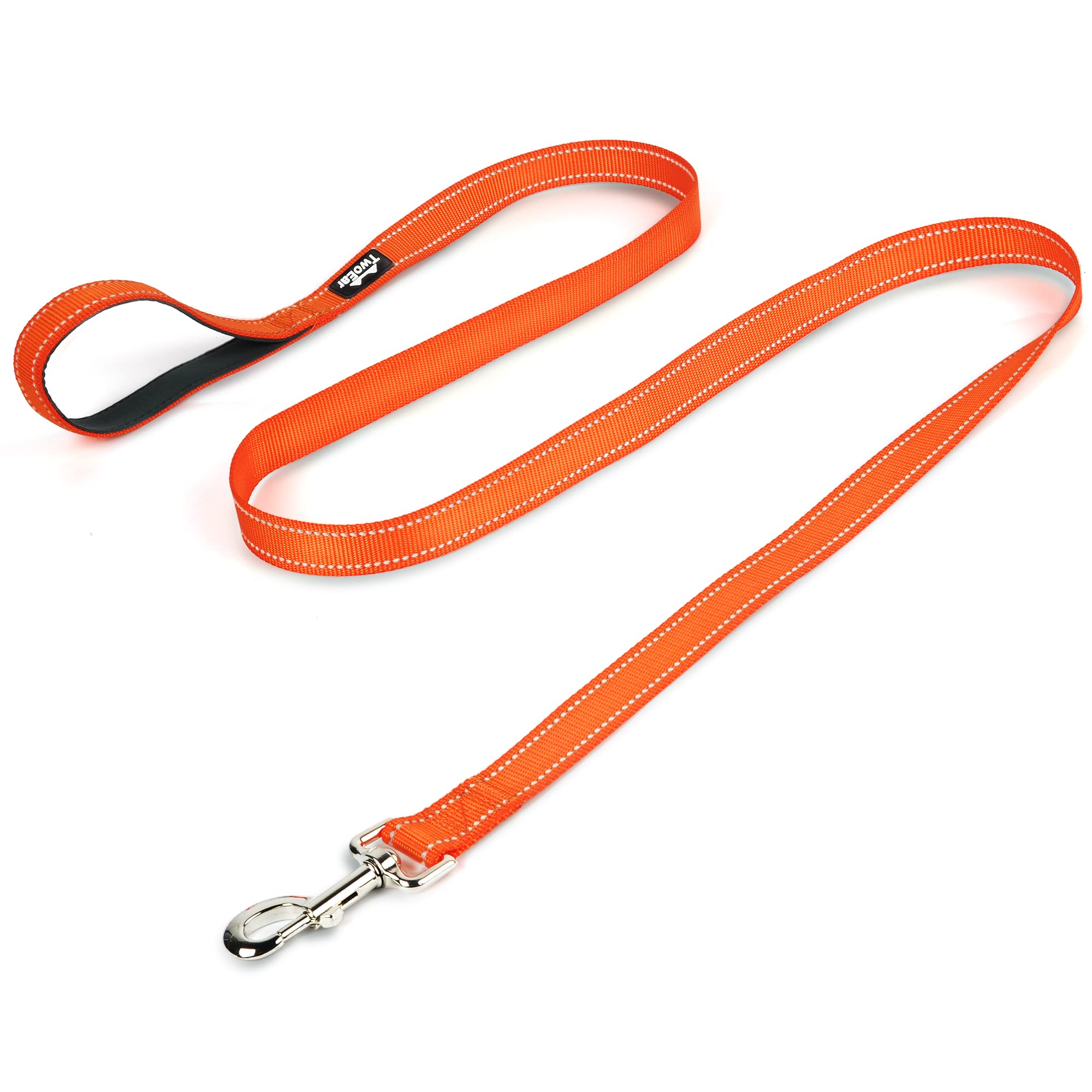 Twoear Dog Leashes For Large Dogs Heavy Duty, Comfortable Soft Padded Handle, Double-Sided Reflective Nylon Dog Leash For Medium & Large Dogs Walking