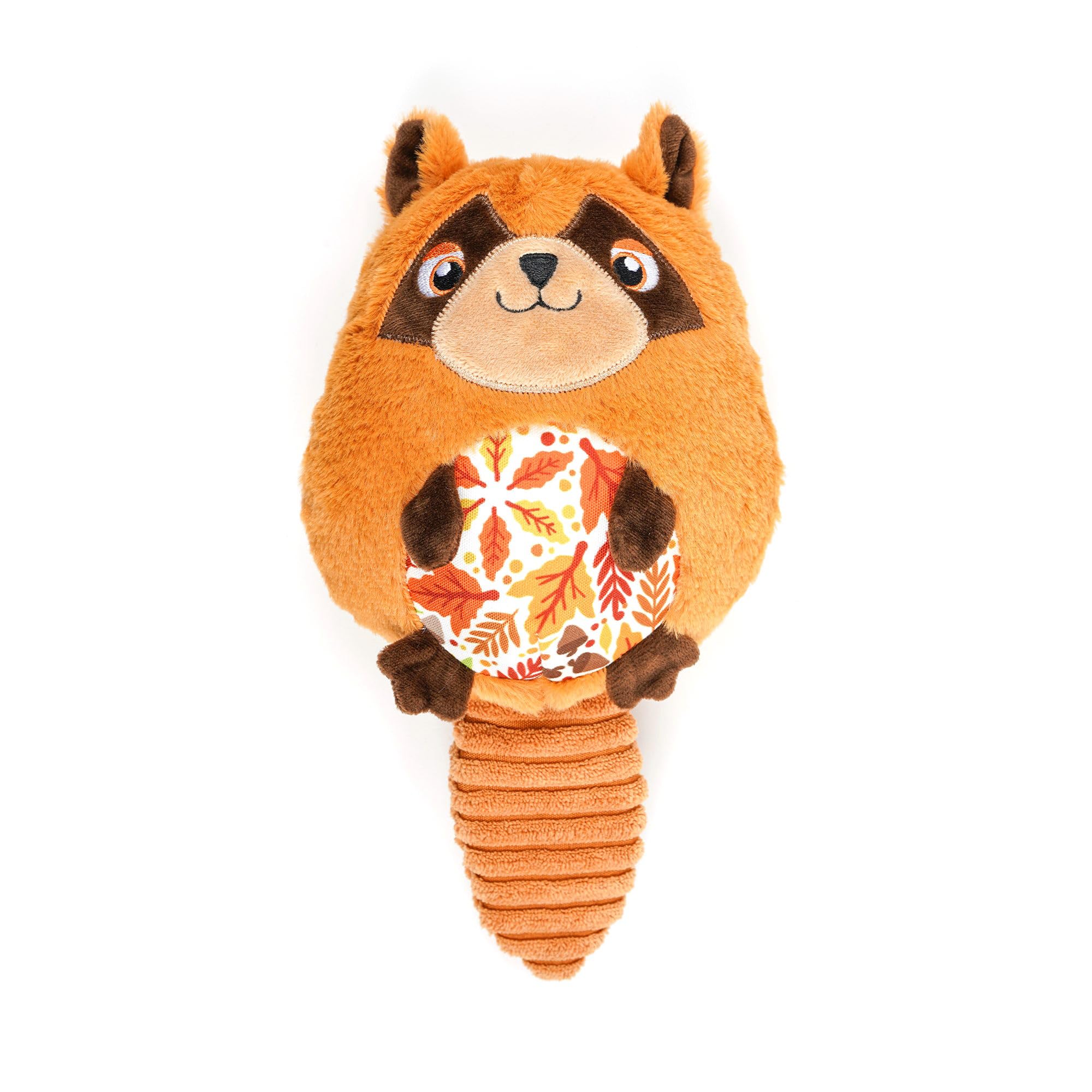 Huft Reggie The Raccoon Squeaky Toy For Puppies  Brown