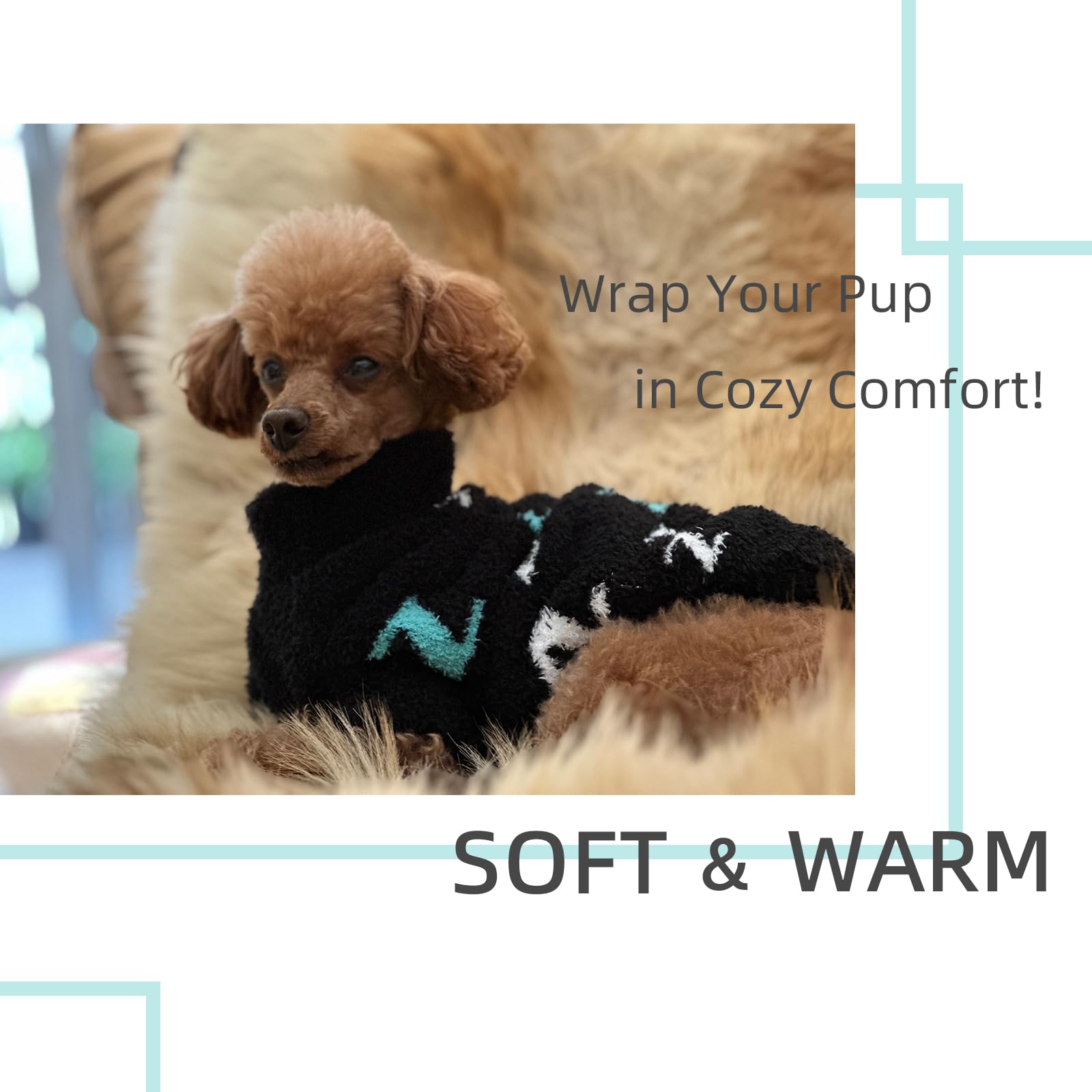 Mengmengda Sweater For Small Dogs - Boy Girl Pullover, Cold Weather Cable Knitwear, Thick Warm Outfit For Chihuahua, Bulldog, Da