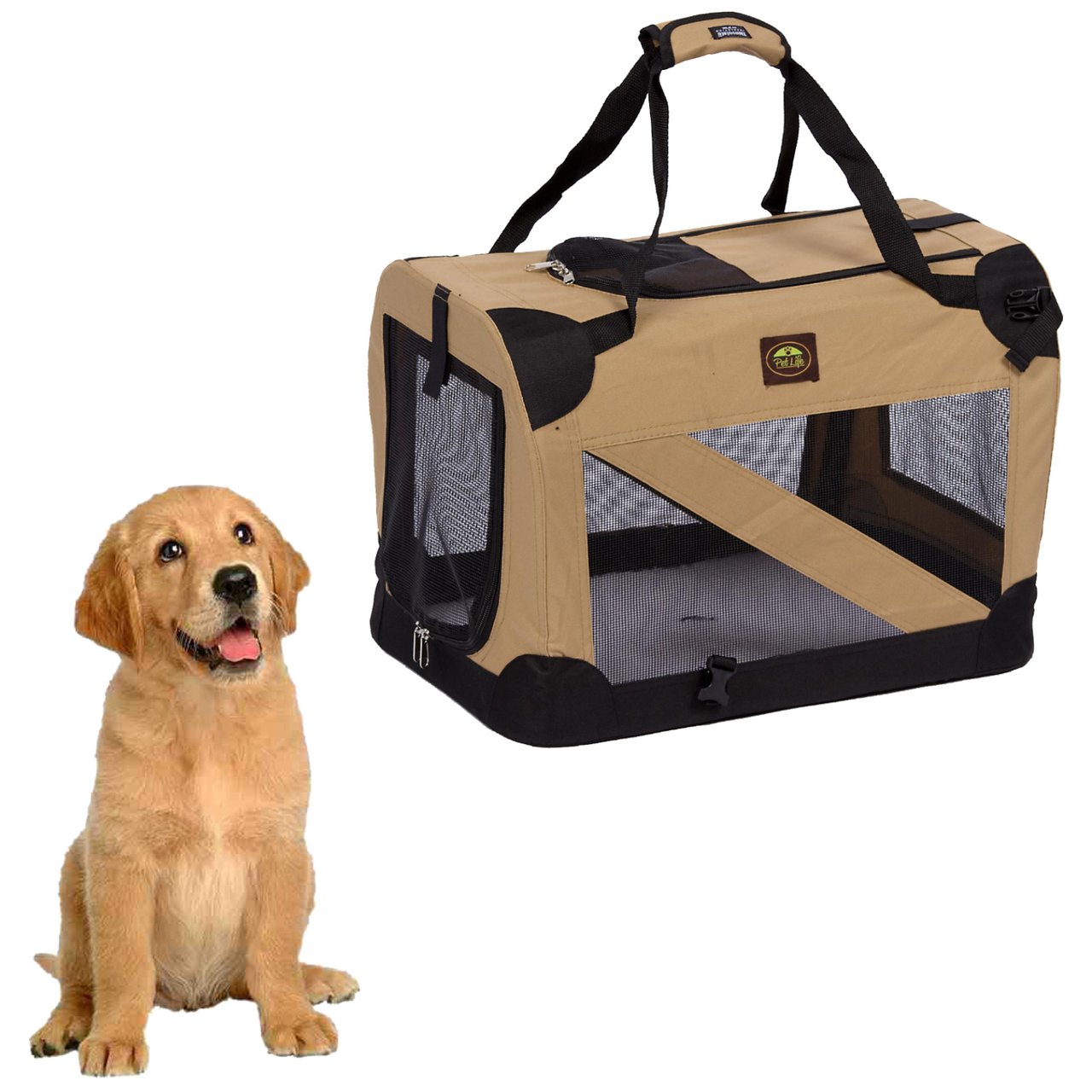Pet Dog Folding Crate, Collapsible Folding Dog Pet House Extra Large