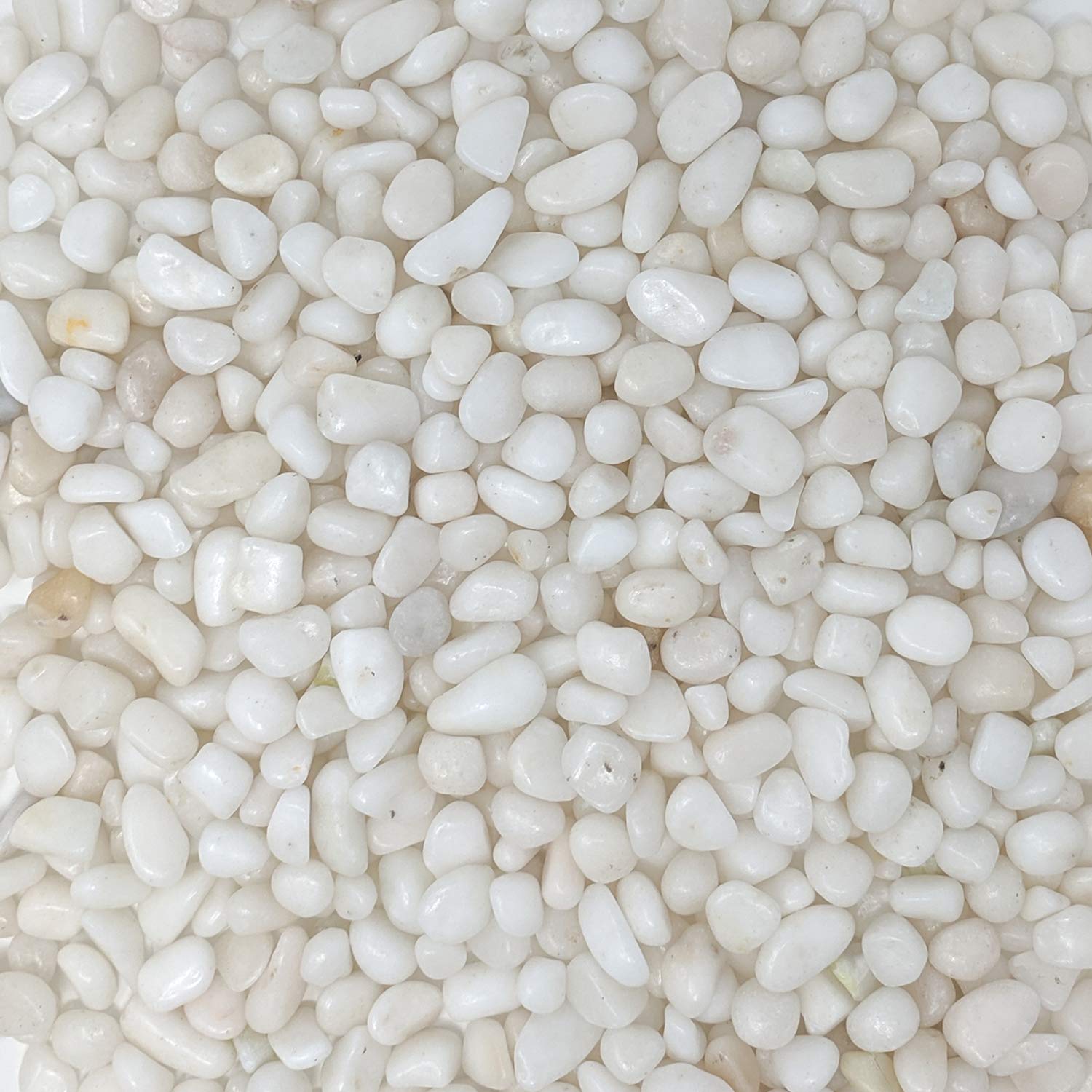 Midwest Hearth Decorative White Pebbles - 3/8" Gravel, 2-lb Bag, Stone Material