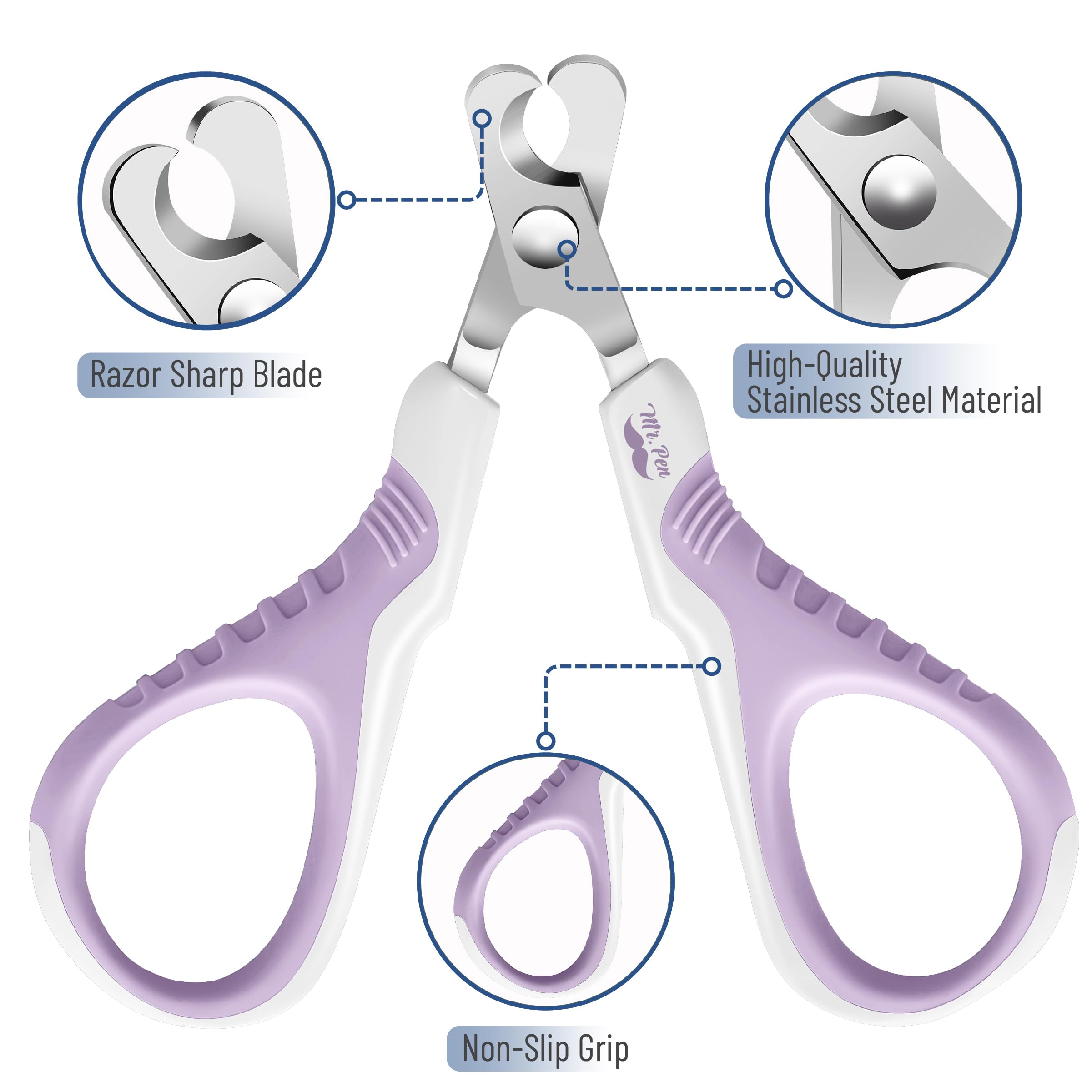 Mr. Pen- Cat Nail Clipper, Purple, Cat Nail Trimmer, Cat Nail Clippers, Cat Claw Clippers, Cat Clippers For Nails, Pet Nail Clippers, Kitten Nail Clipper, Small Dog Nail Clipper, Cat Claw Trimmer