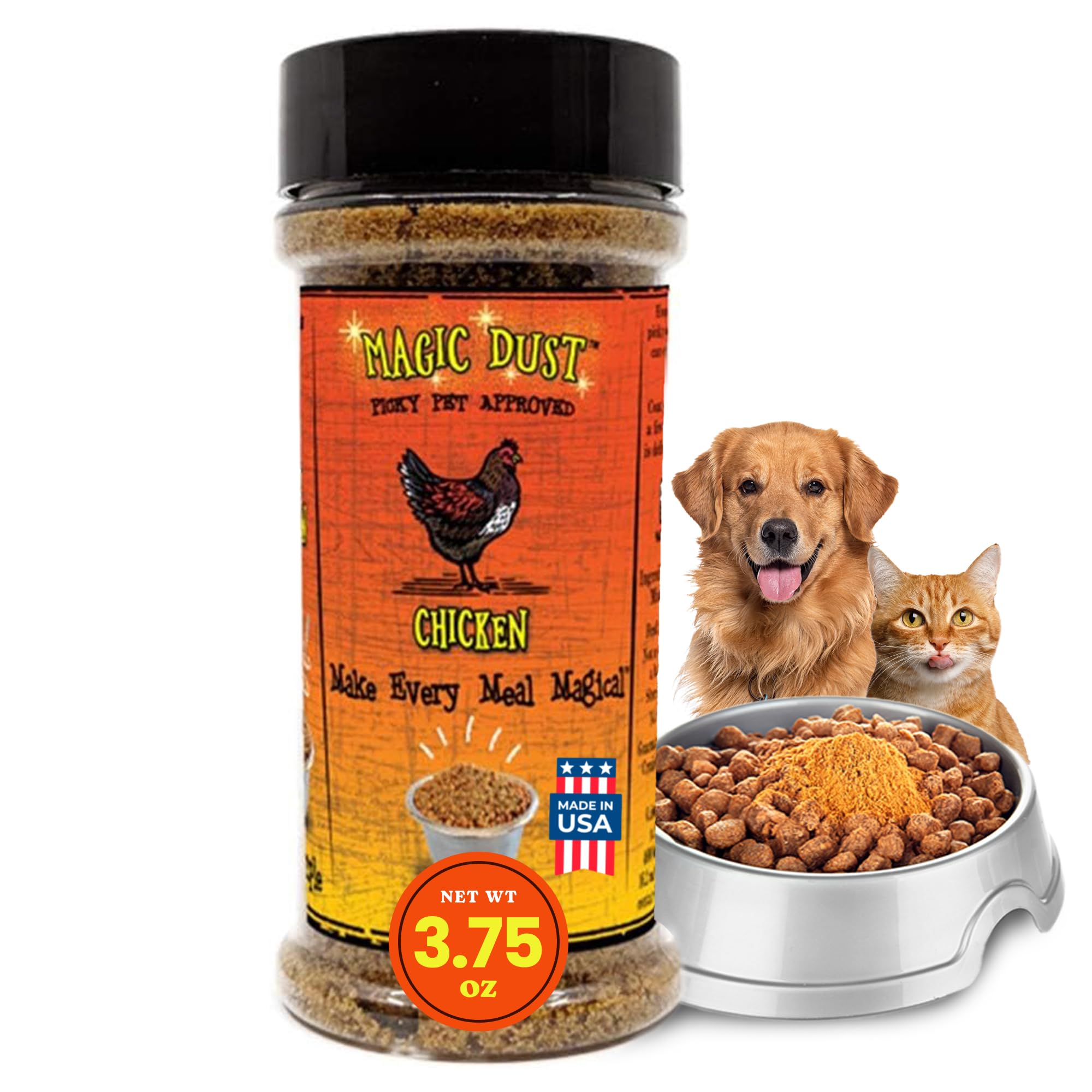 Wild Meadow Farms - Magic Dust Chicken Jerky Topper, Single Protein Pet Food Topper for Dogs & Cats, Enhance Flavor & Elevate Me
