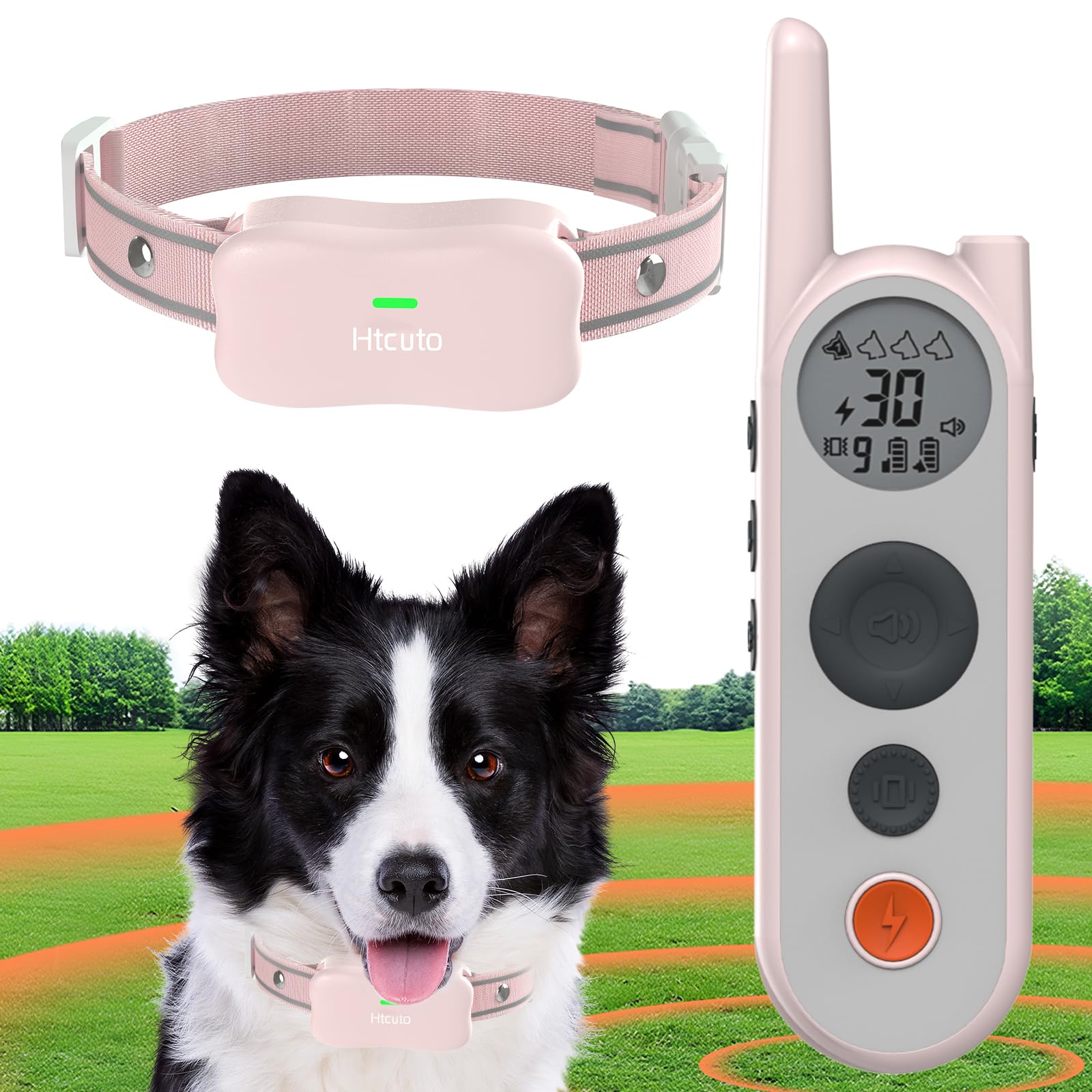 Htcuto Wireless Dog Fence System Electric Fence For Dogs 6000Ft Shock Collar For Dogs Training Collar With Remote Waterproof Rec