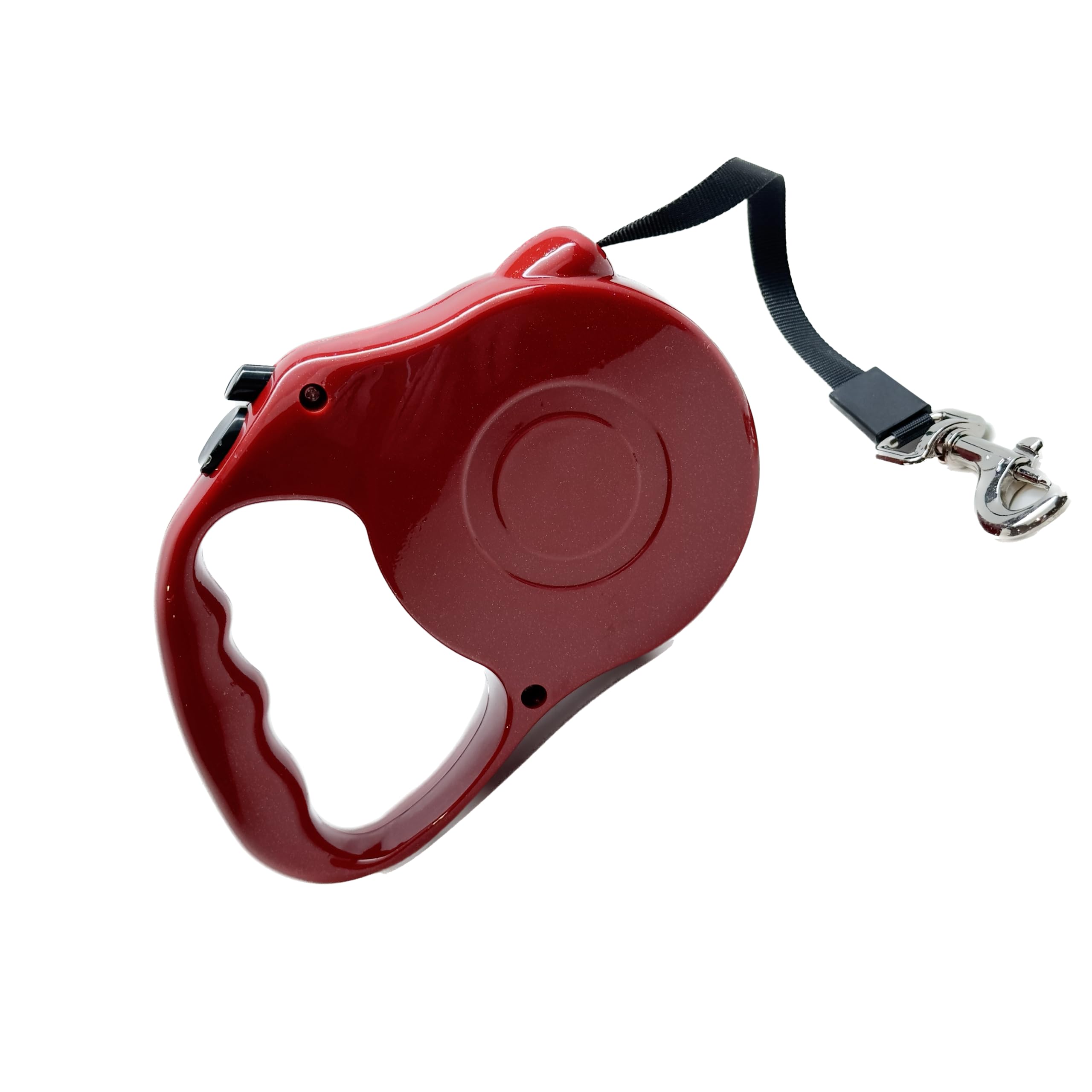 Retractable Dog Leash, 2 Release Stop Buttons, 16Ft Strong Nylon Belt, Abs, One Hand Brake, For Dogs Up To 45 Lbs, Red