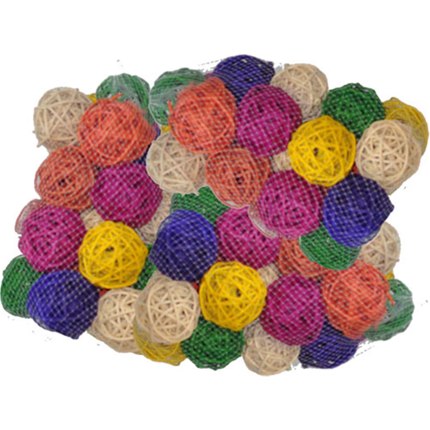 A&E Cage Co. 100 Pack of 1.5 Colored Vine Balls Wicker