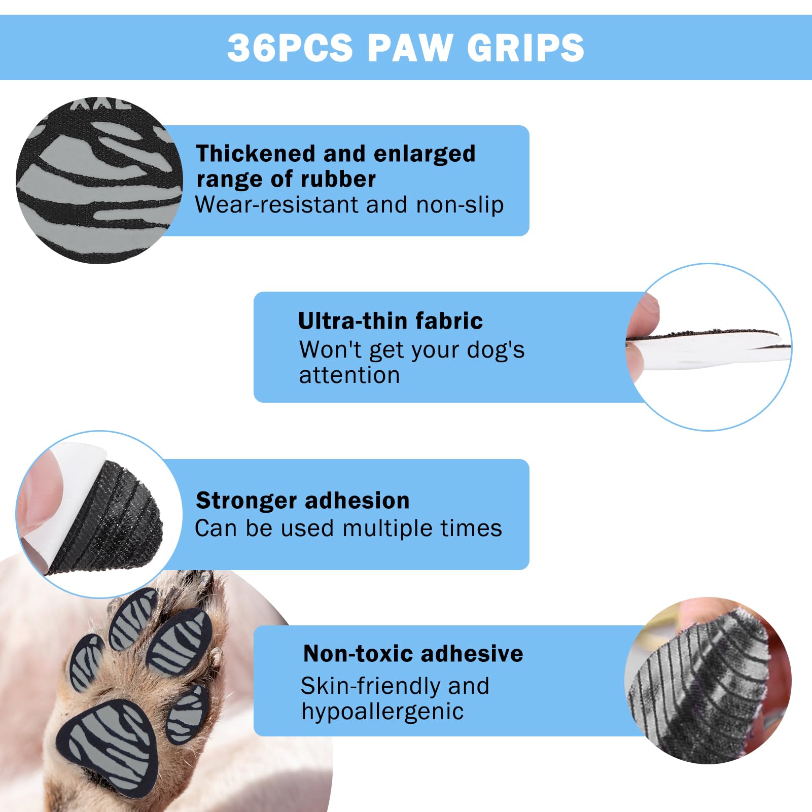 Scenereal Xxxl Dog Paw Protector Anti-Slip Grips, Paw Pads For Dogs Traction Non Slip On Hardwood Floors, Hot Pavement Paw Stick