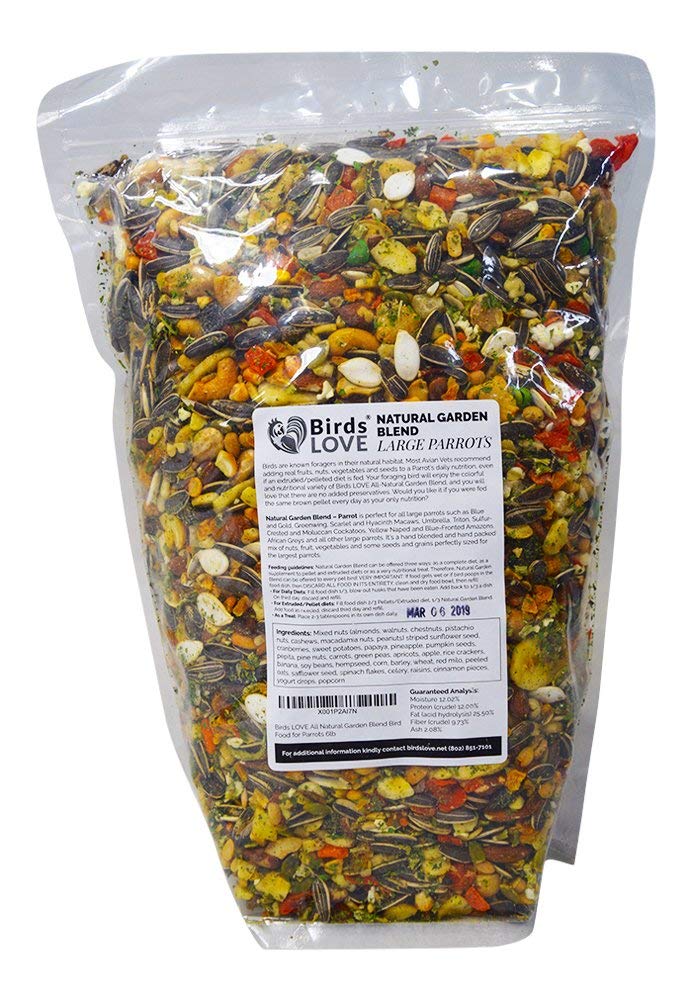 Birds LOVE All Natural Garden Blend Bird Food for Parrots 6lb
