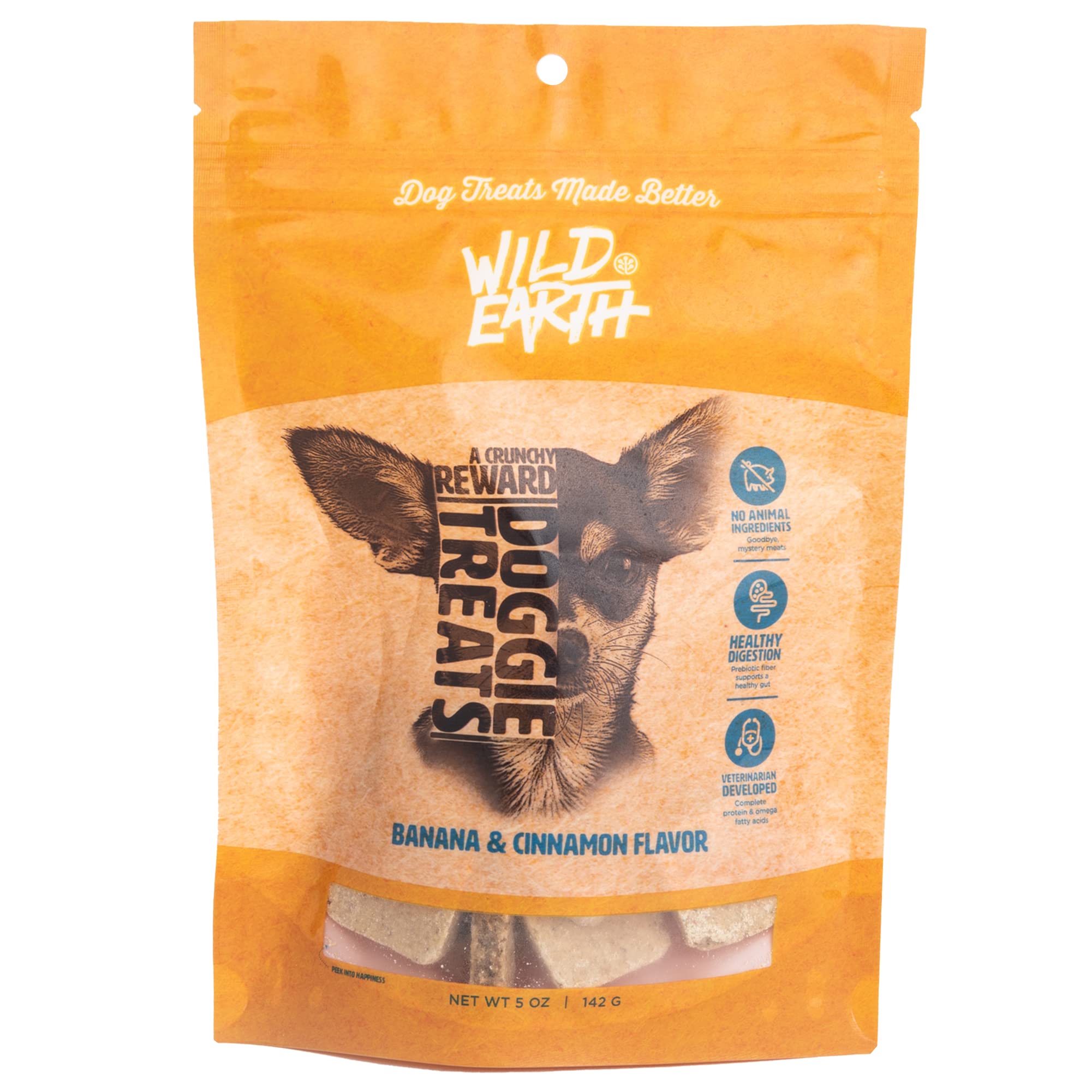 Wild Earth Superfood Dog Treats, Plant Based Dog Treats with Omega Acids, Prebiotics & Koji Protein, No Fillers, Veterinarian-De