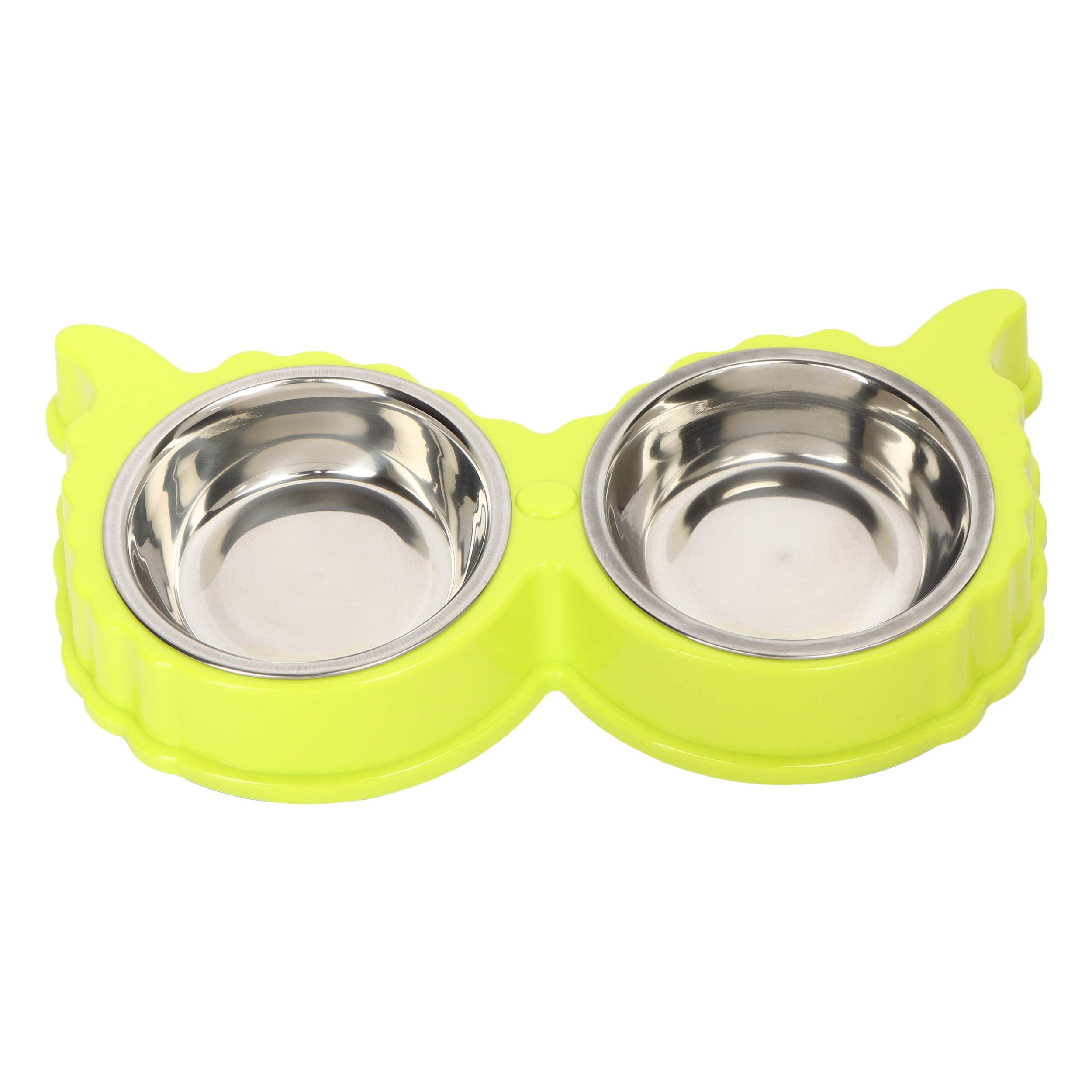 Emily Pets Emily Pets Stainless Steel Removable Anti Slip Food And Water Dog Bowl For Dog And Cat, Green, 200 G