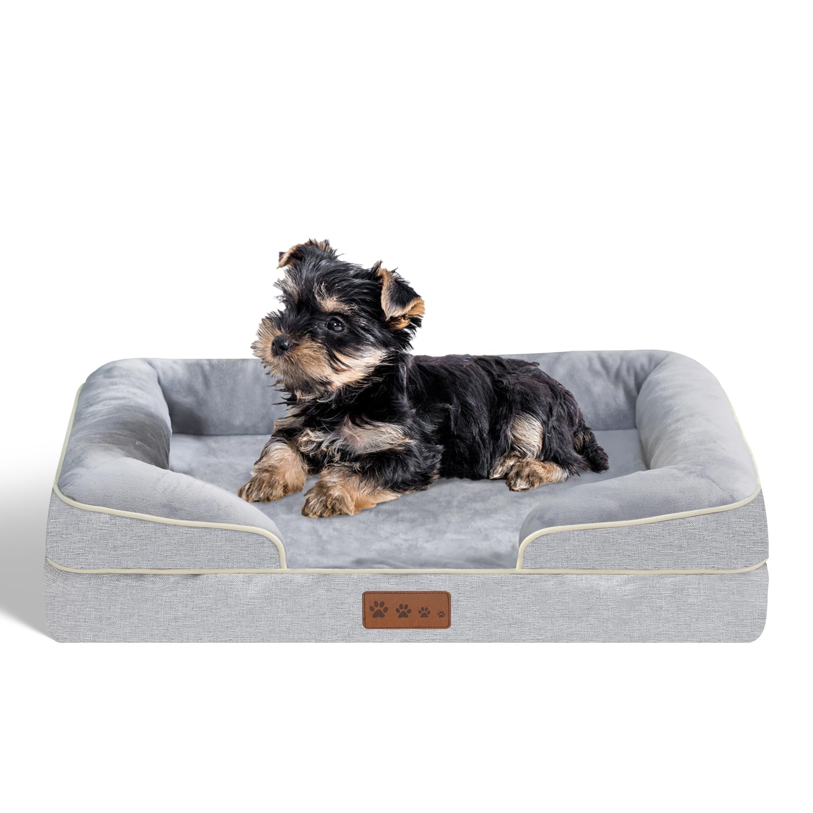 Dokdogs Orthopedic Dog Bed Medium Size Dogs - Waterproof Memory Foam Pet Bed With Removable Washable Cover, Non-Slip Medium Dog 