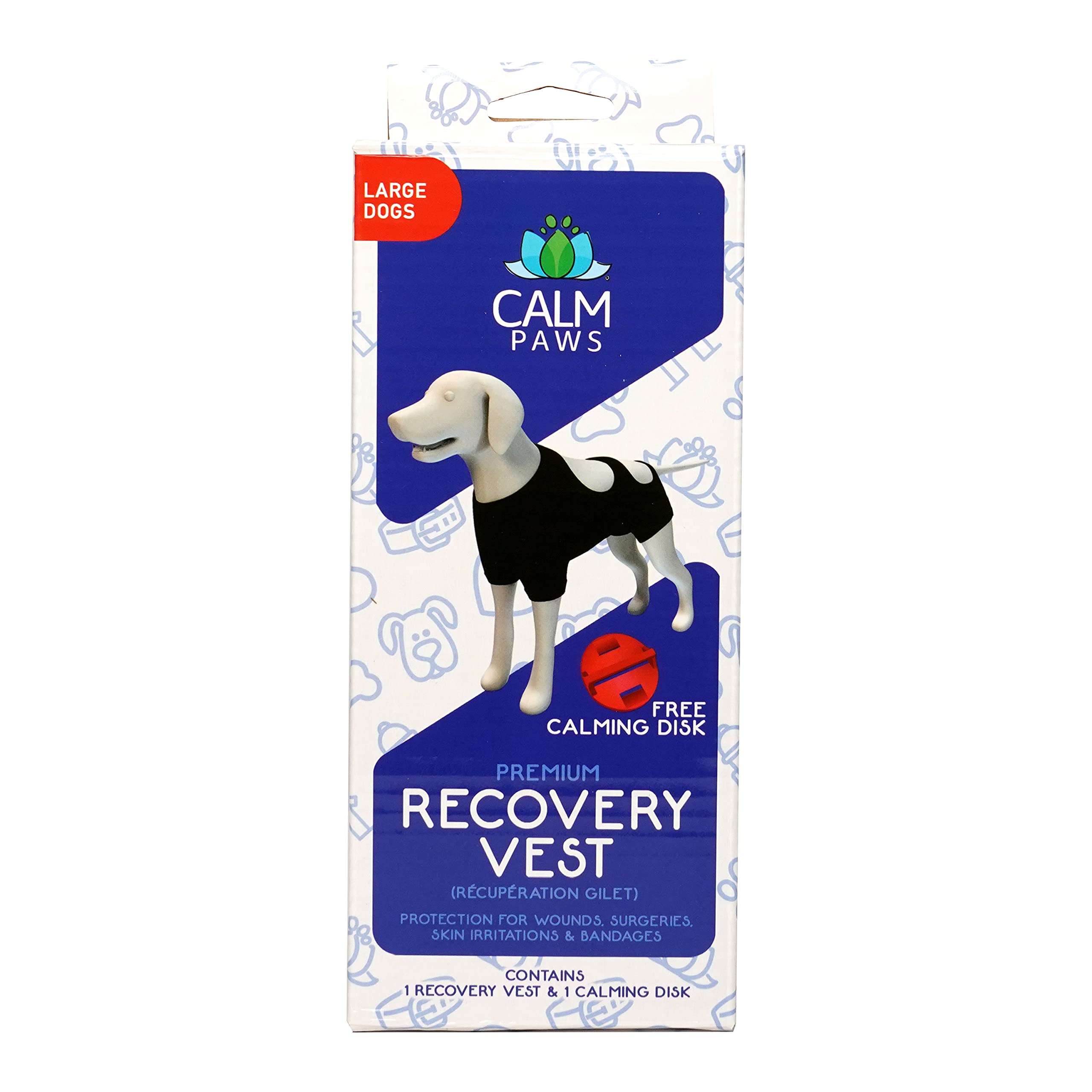 Calming Recovery Vest With Dog Calming Disc (Large)