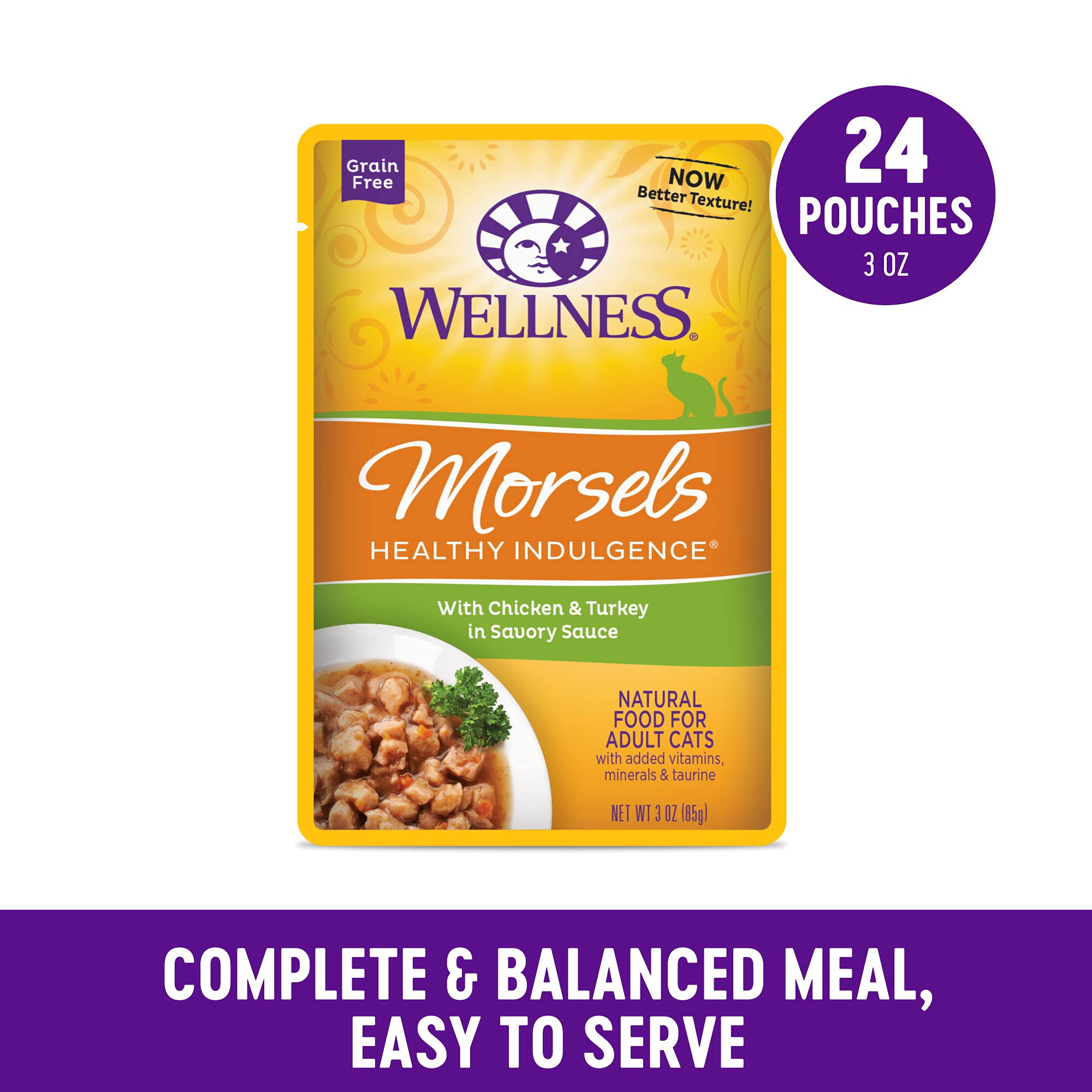 Wellness Pet Products - Morsels Cat Adlt Chkntrky - Case Of 24 - 3 Oz