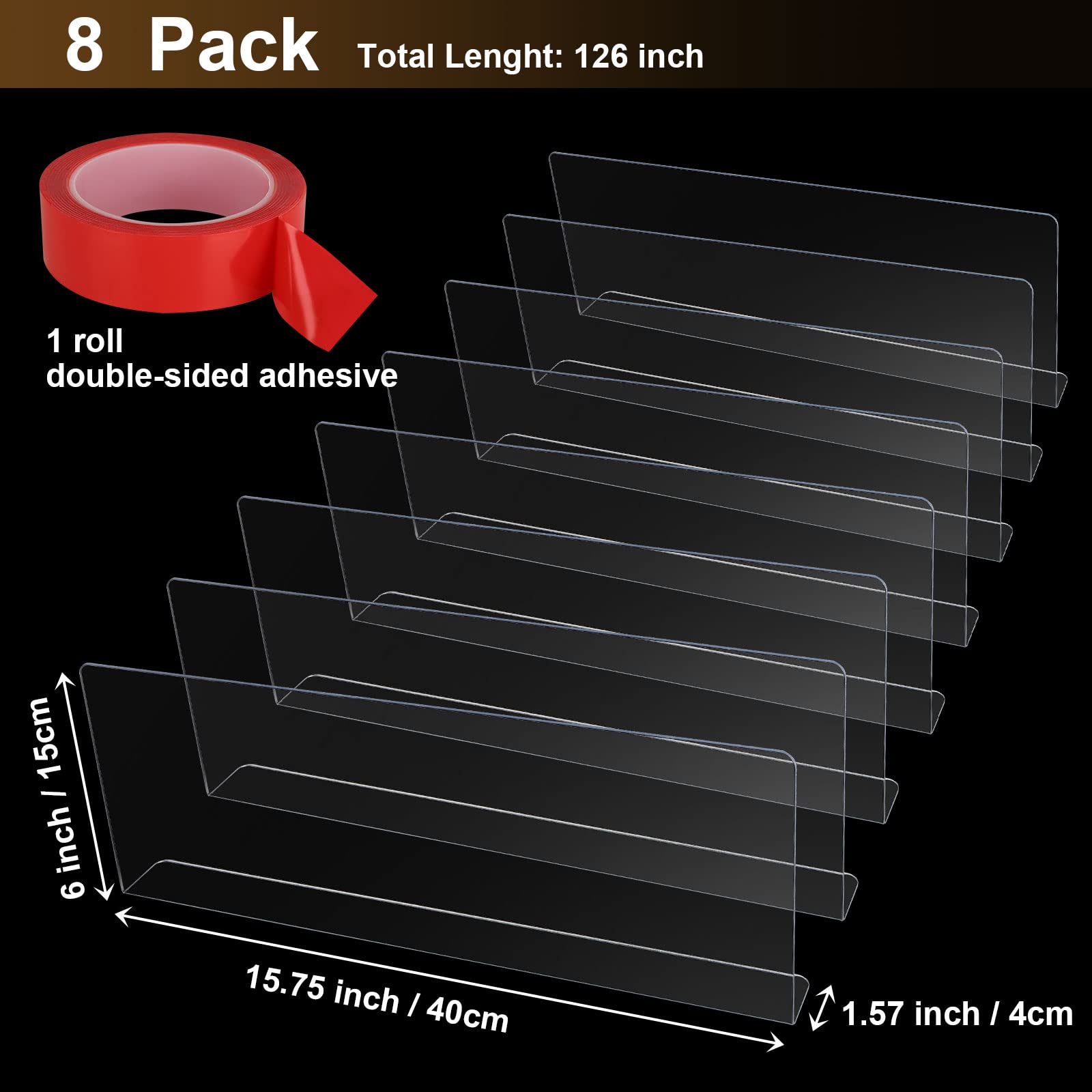 8PCS Under Bed Blocker for Pets, Clear Toy Blocker for Under Couch, Stop Pets Toys Going Under Furniture Bed or Sofa Couch, Gap