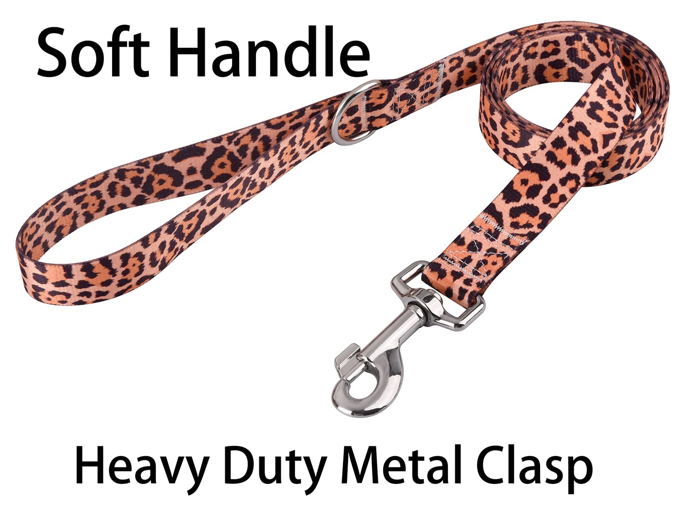 Hqyddmi Leopard Pattern Dog Collar And Leash Set - Comfy For Small, Medium, Large Dogs
