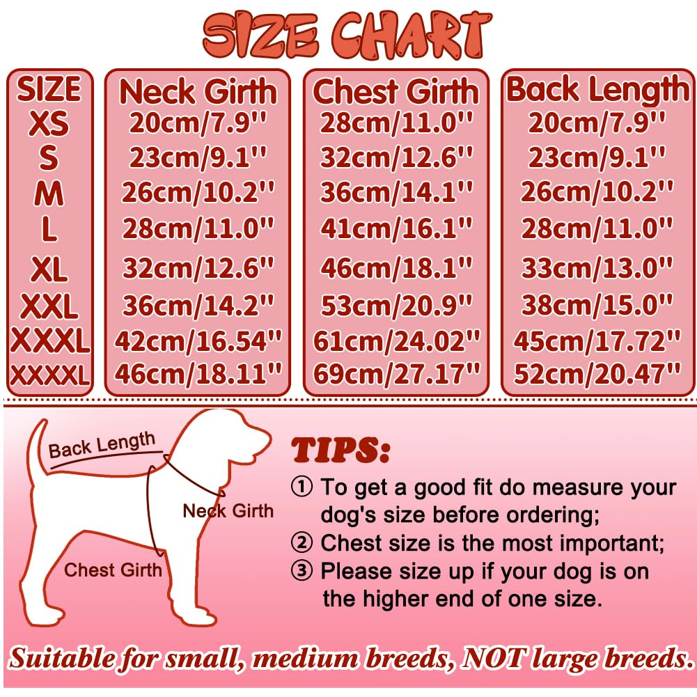 Emust Pet Sweater, Dog Sweaters For Large Dogs With Sleeves, Warm Dog Sweater For Cold Weather, Red 4Xl