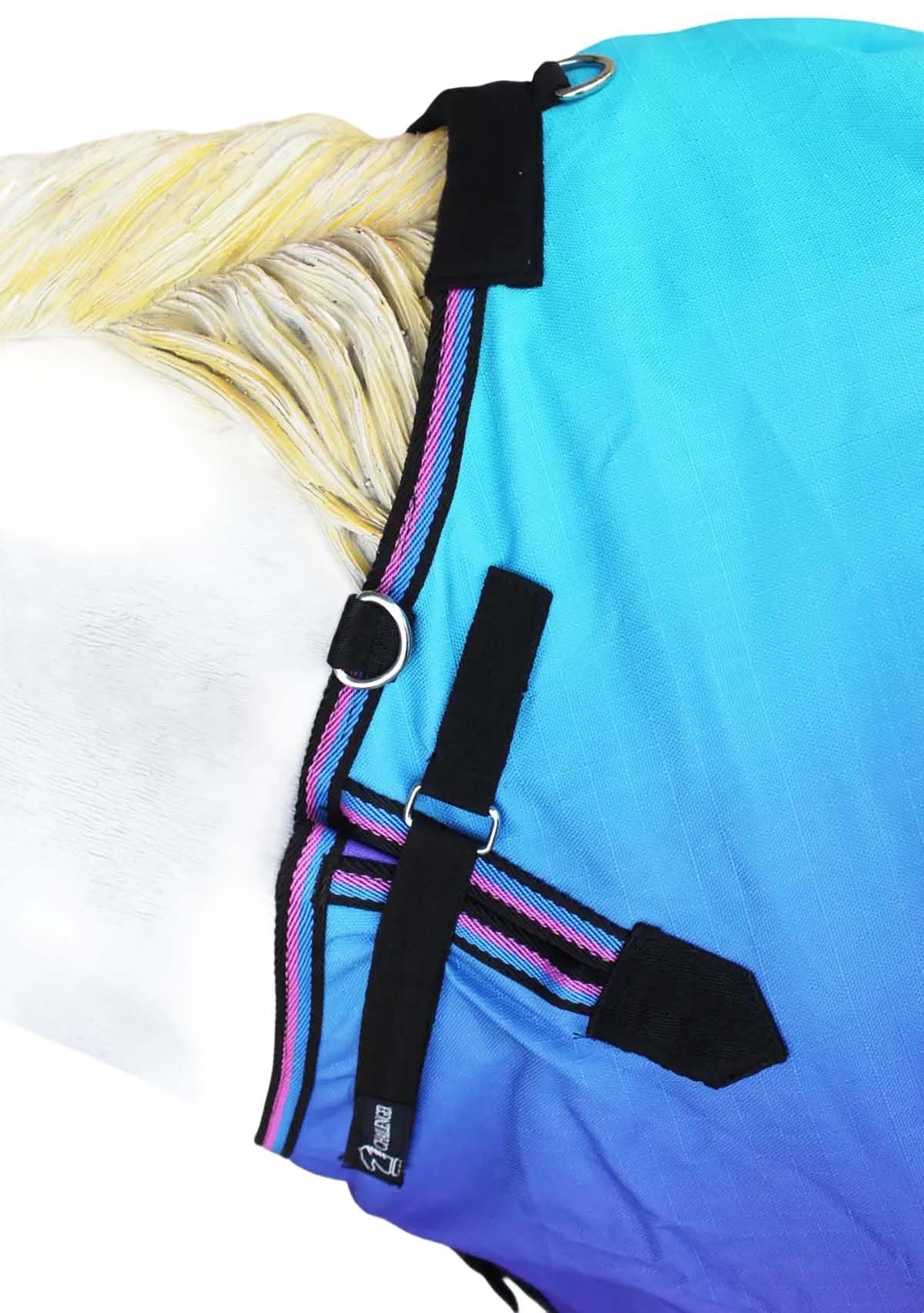 Challenger 70'' 1200D Turnout Medium-Weight Fleece Lined Bellyband Horse Winter Sheet 394Lg