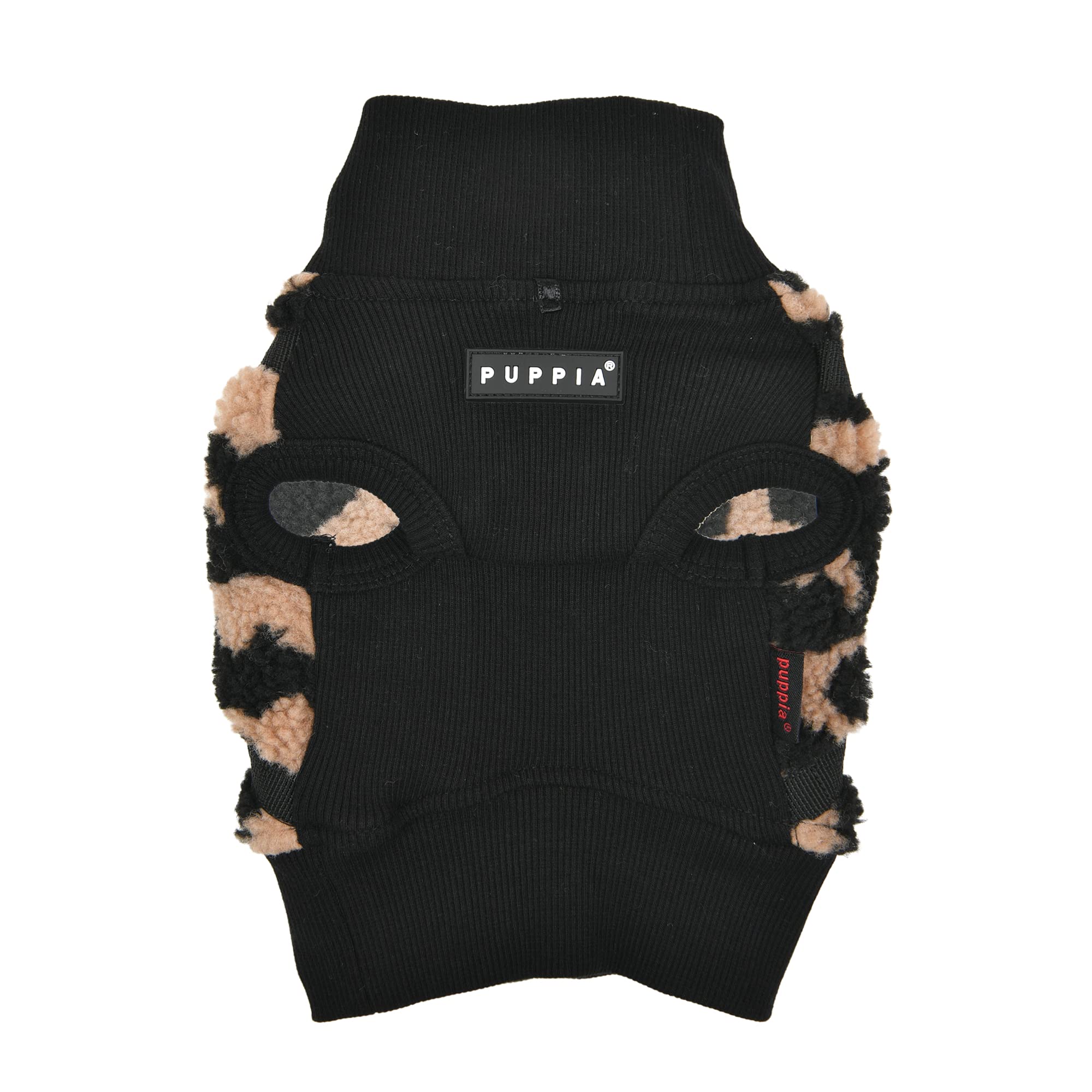 Puppia Serval Jacket Dog Harness Pullover Warm Winter Flower Pattern For Small And Medium Dog, Beige, Medium