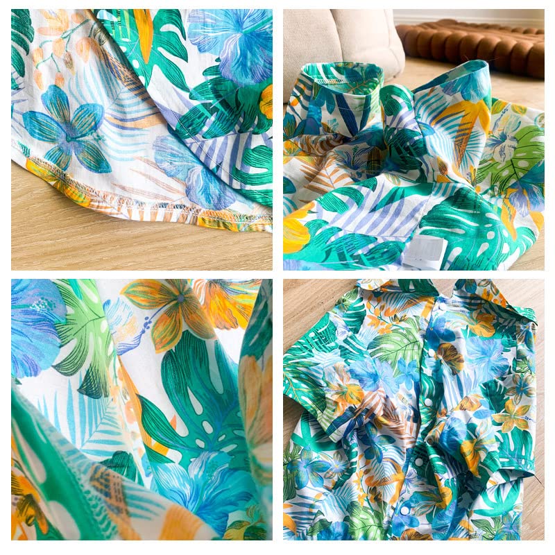 Harikaji Dog Hawaiian Shirt, Summer Pet Clothes Large Dog Cool Costume Beach T-Shirt For Medium Large Dog(Blue,3Xl)