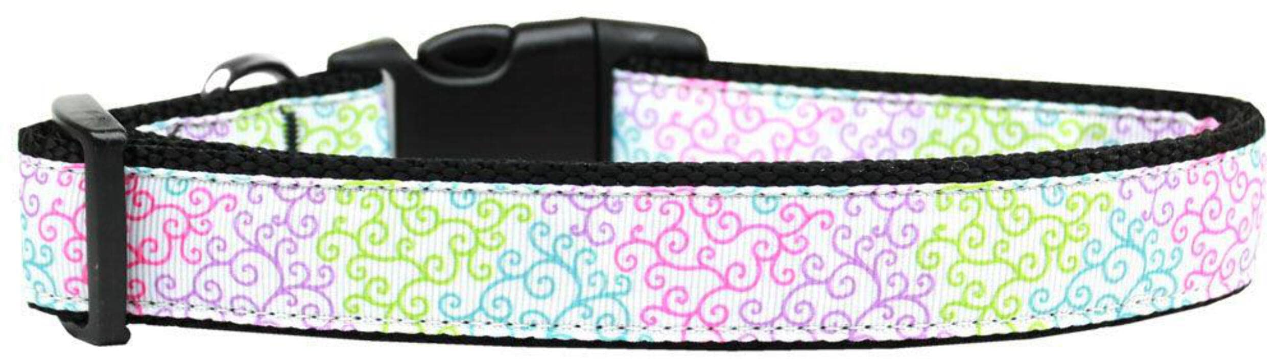 Pet Dog & Cat Nylon Collar or Leash, "Summer Swirls" XS Collar