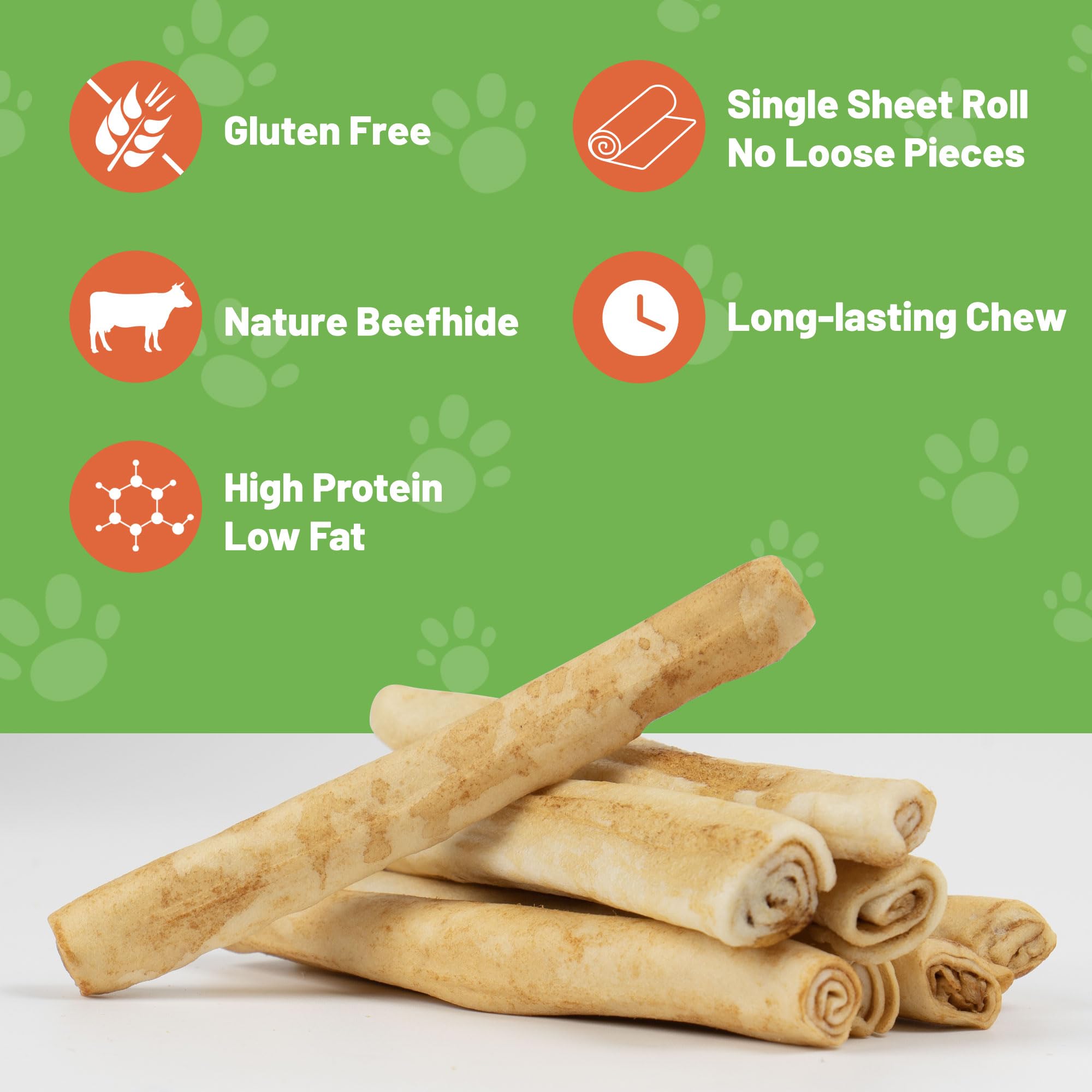 MON2SUN Dog Rawhide Rolls Twist Sticks Chew Treats Chicken Flavor for Puppy and Small Dogs, 40 Count(Pack of 1)