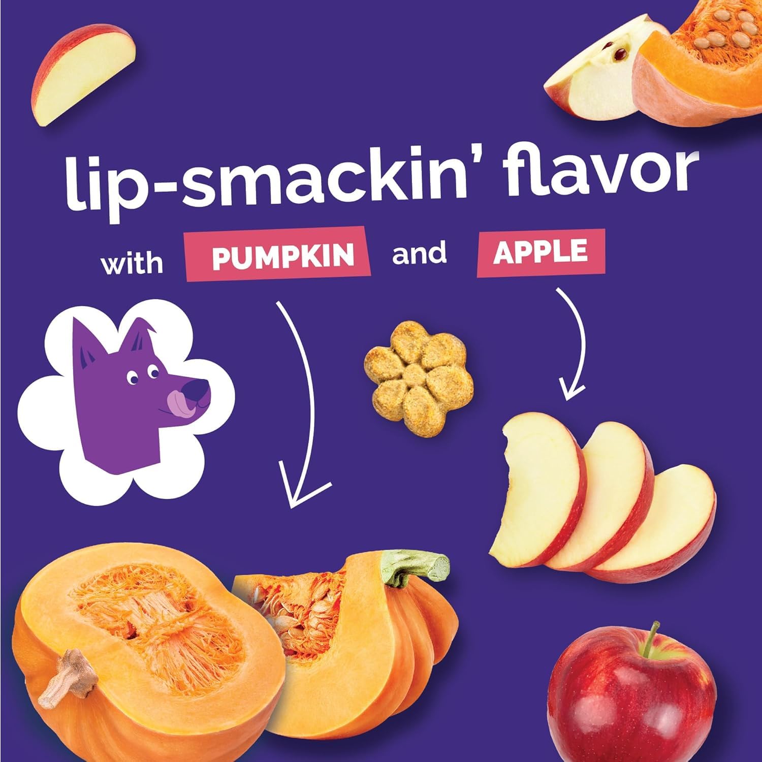 Fruitables Baked Dog Treats Variety Pack of 8 (Pumpkin & Apple, Banana, Blueberry, Cranberry - 7 oz (8 Pack)
