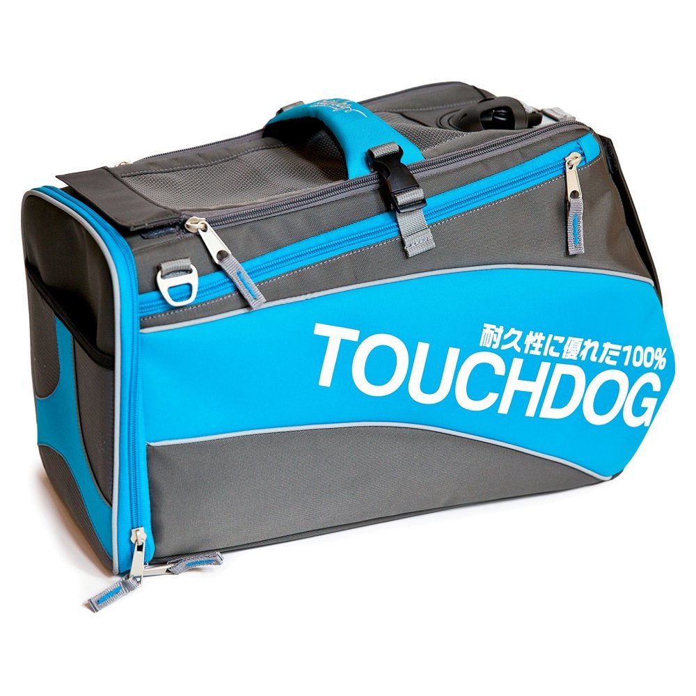 Touchdog Modernglide Airline Approved Waterresistant Sporty Travel Fashion Pet Dog Carrier, One Size, Electric Blue