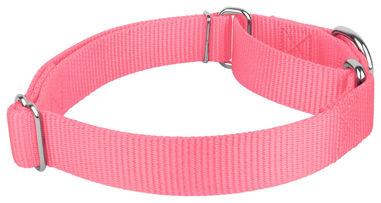 Country Brook Petz - Pink Martingale Heavy Duty Nylon Dog Collar - 21 Vibrant Color Options (1 Inch Width, Extra Large)