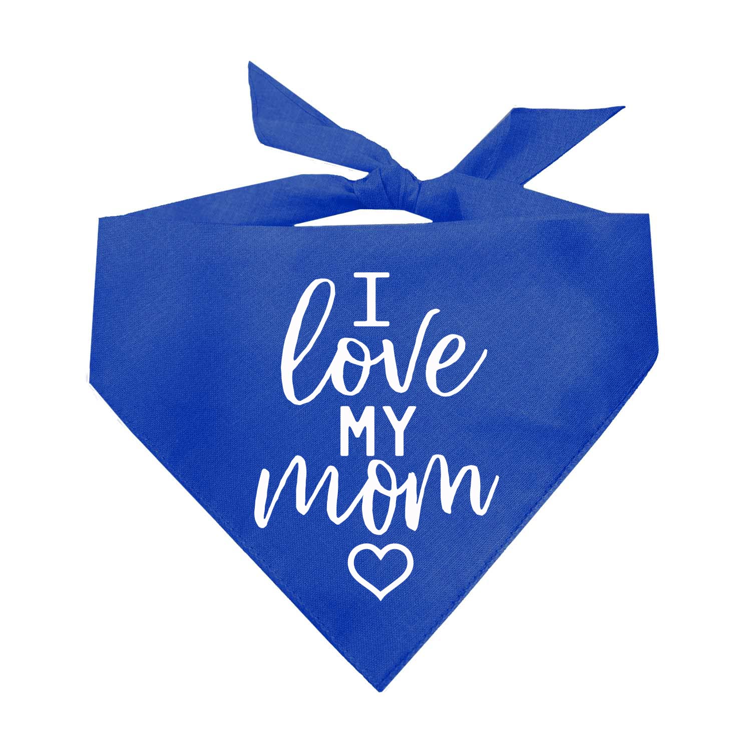 I Love My Mom Valentine'S Day, Mother'S Day Dog Bandana (Royal, Xs 177)