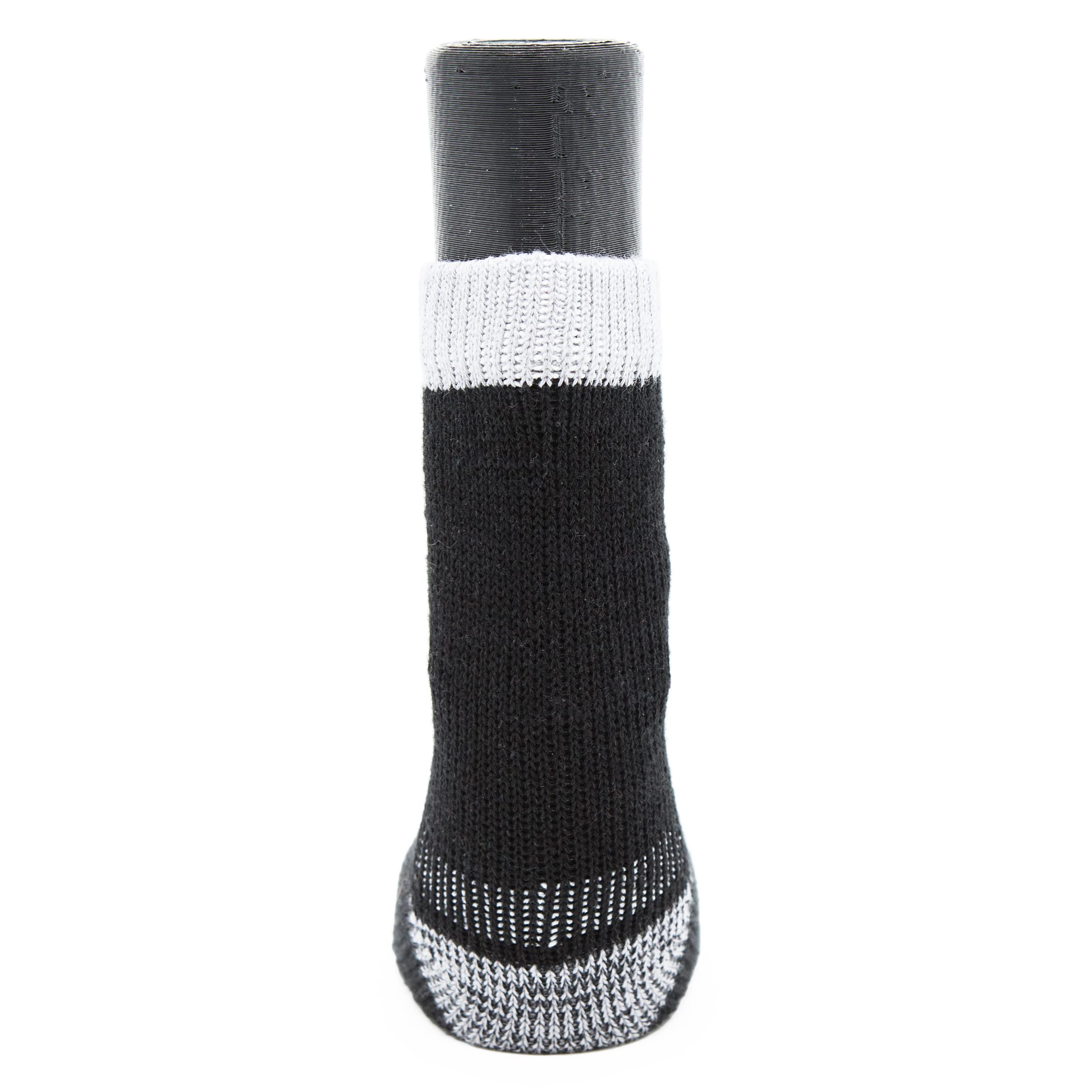 Woodrow Wear, Power Paws Greyhound Edition Reinforced Foot Dog Socks, Black Grey, S, Fits 15-40 pounds